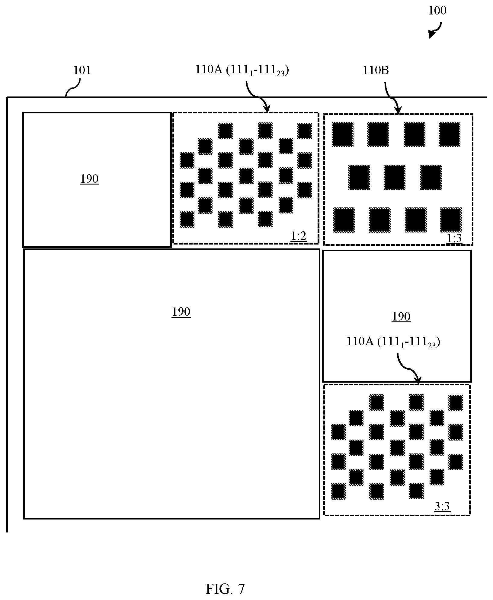 Patent US12619810 Figure 9 – Chip structure with steganographic fill shape pattern