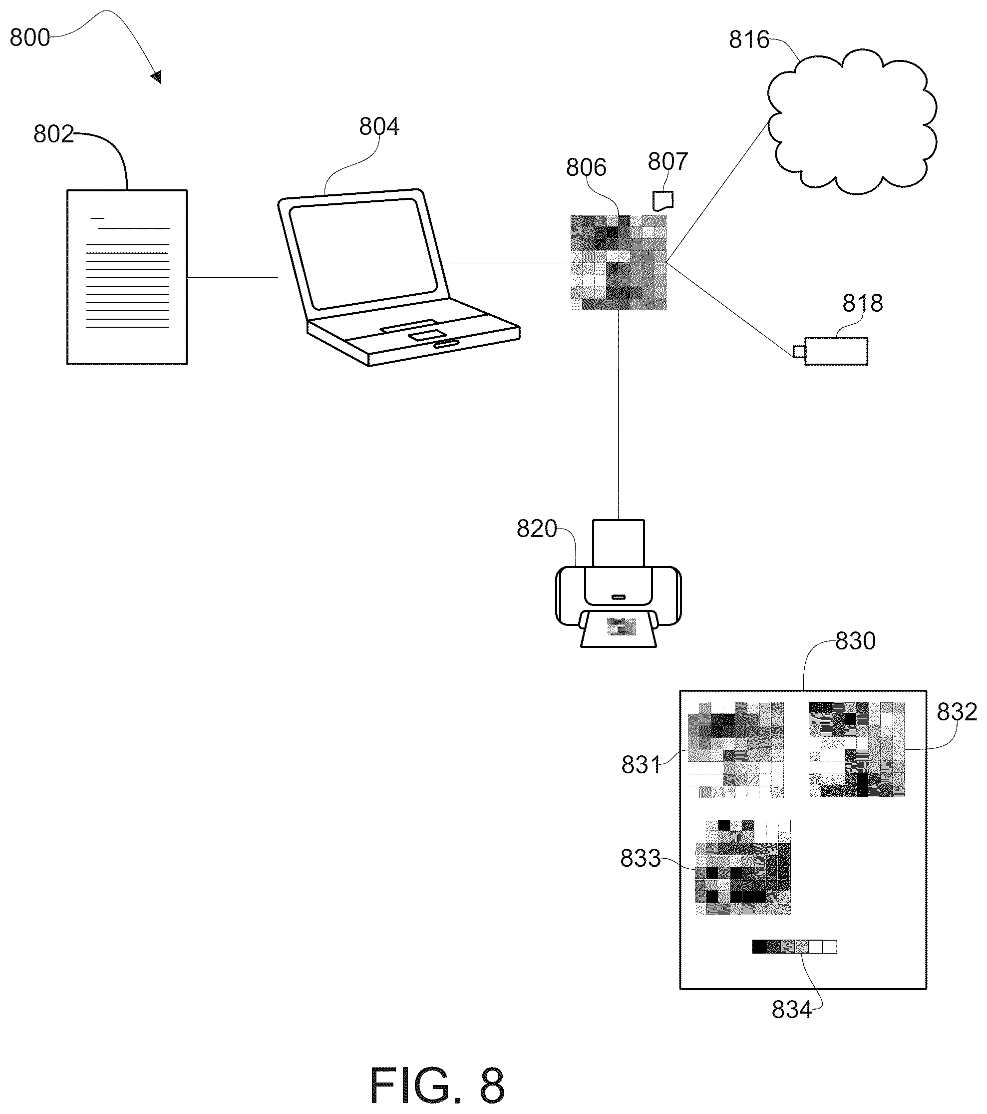 Patent US12619813 Figure 6 – Encoding and decoding text and data as color grids with metadata for efficient decoding