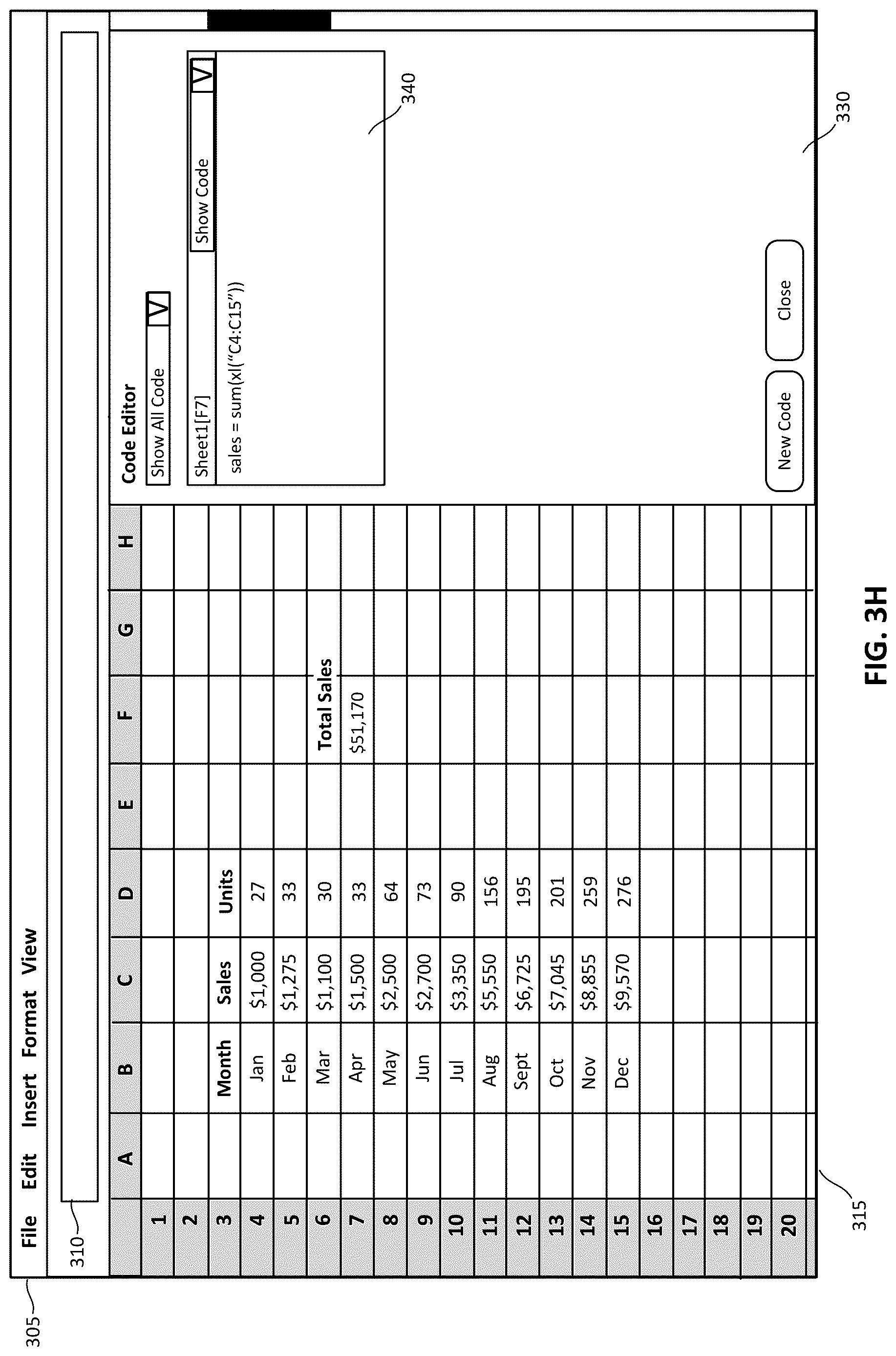 Patent US12619816 Figure 10 – Integrating external program code with spreadsheet application