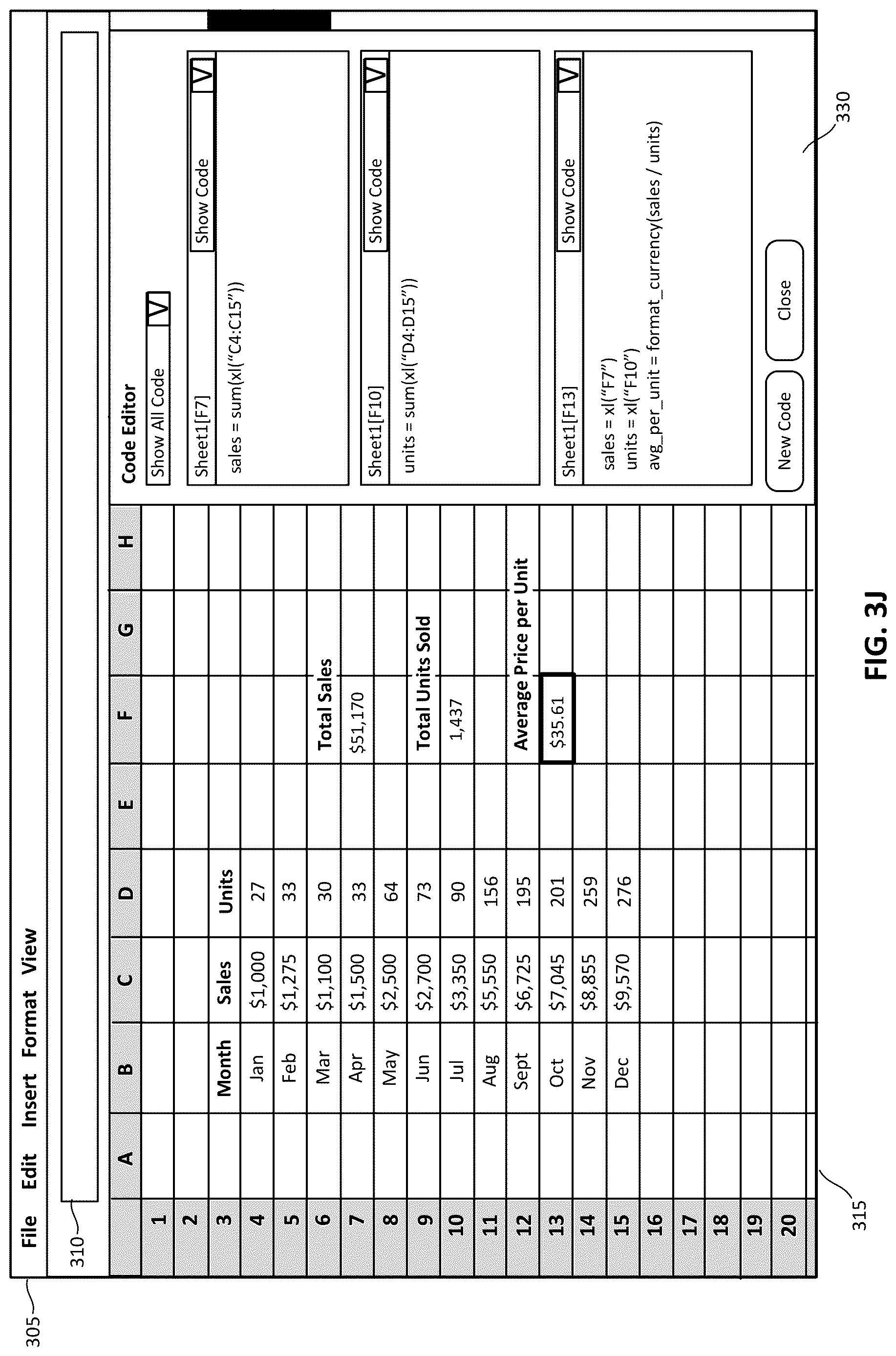 Patent US12619816 Figure 12 – Integrating external program code with spreadsheet application