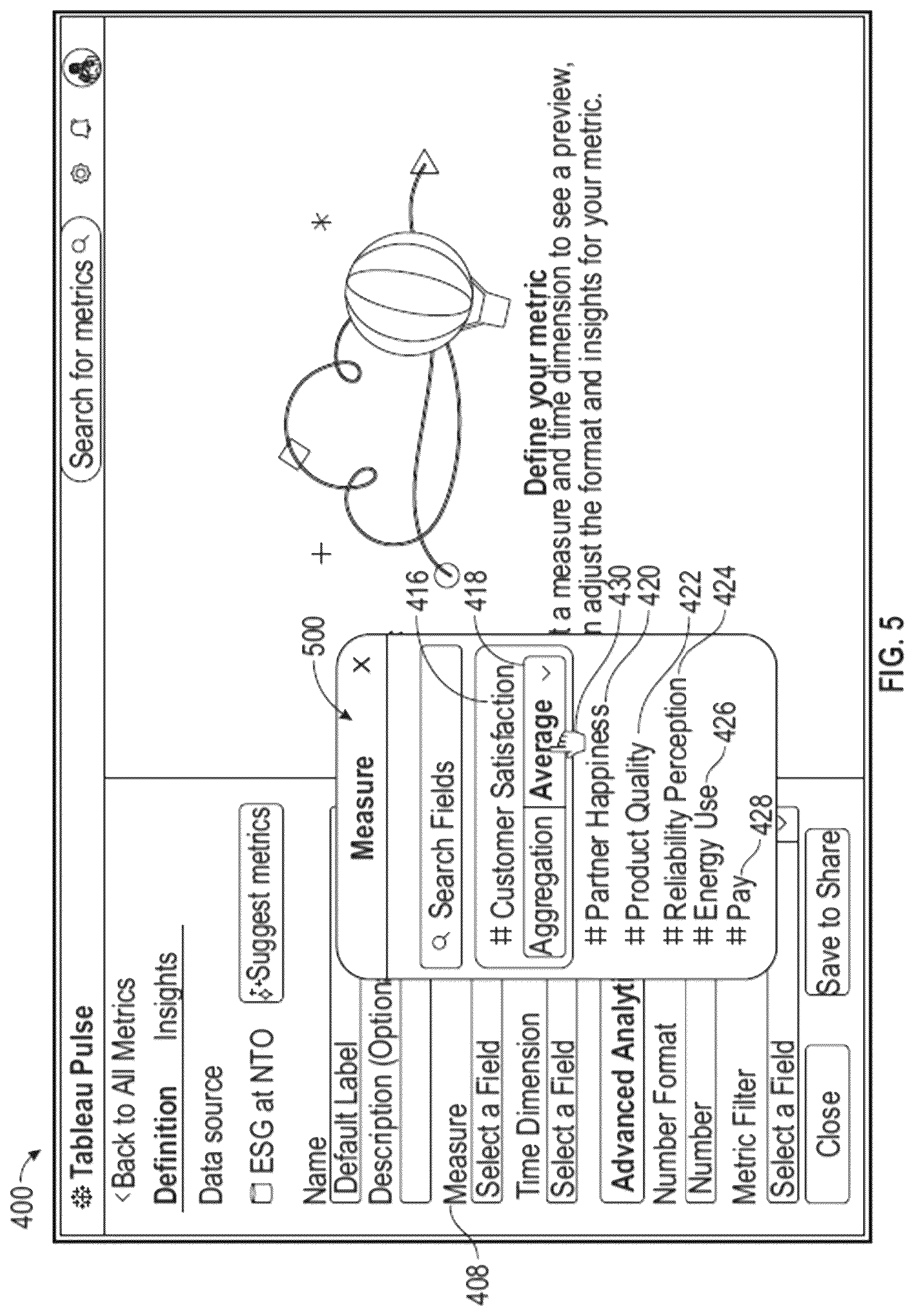 Patent US12619818 Figure 5 – Generating and validating data insights using machine learning models