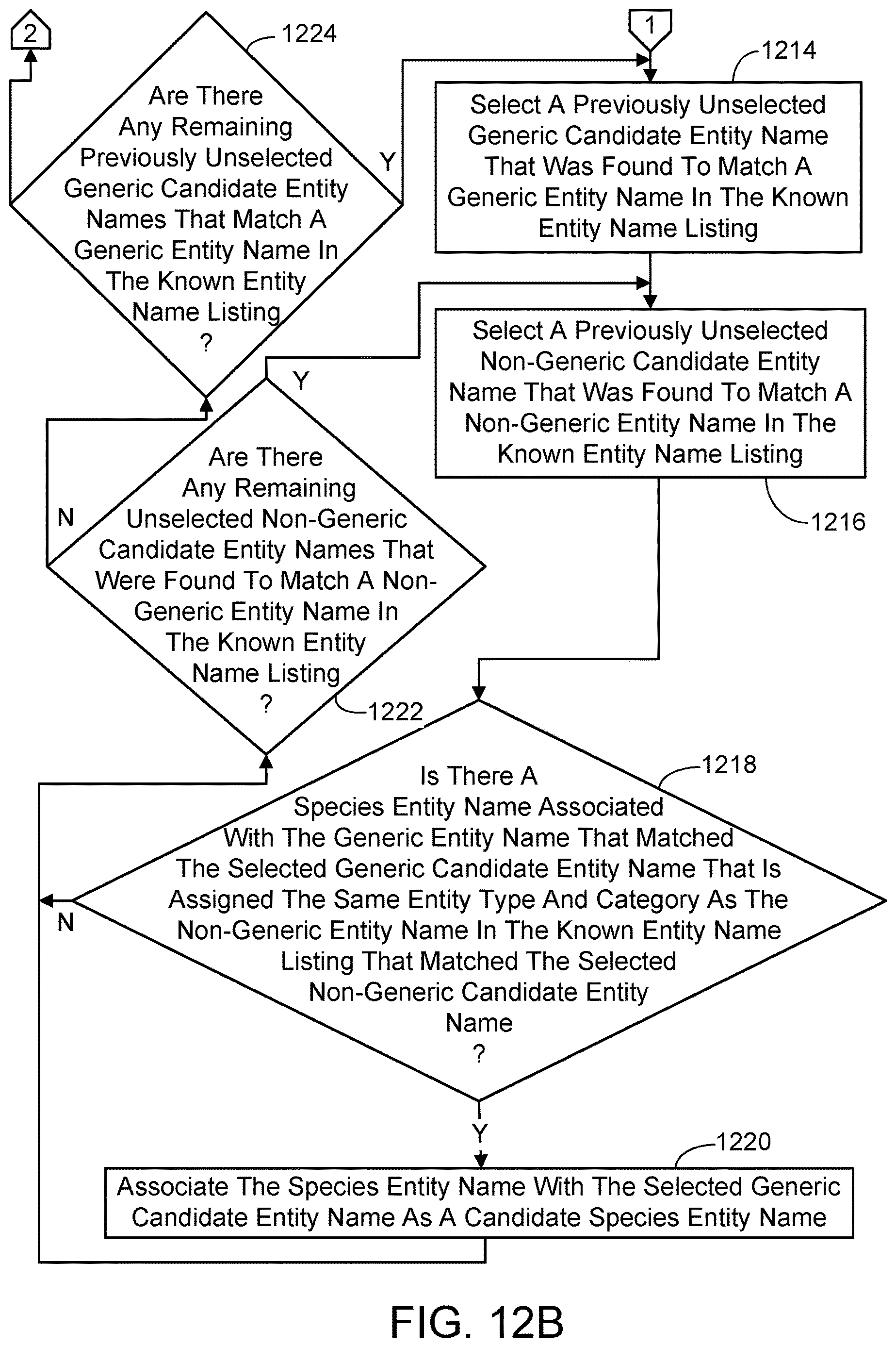 Patent US12619825 Figure 14 – List-based entity name detection