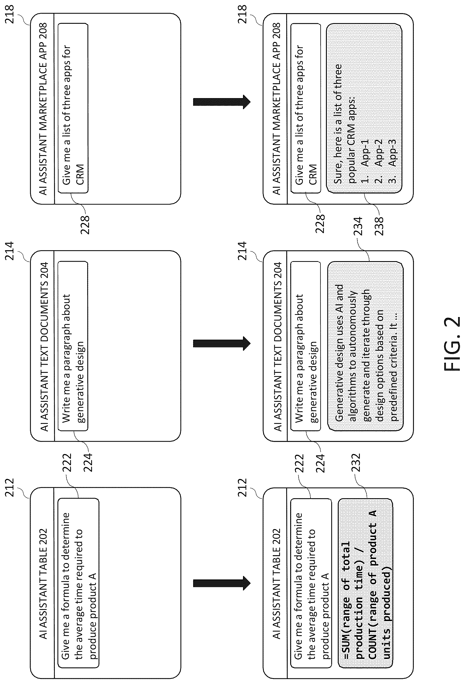 Patent US12619833 Figure 2 – Digital processing systems and methods for implementing and managing artificial intelligence functionalities in applications