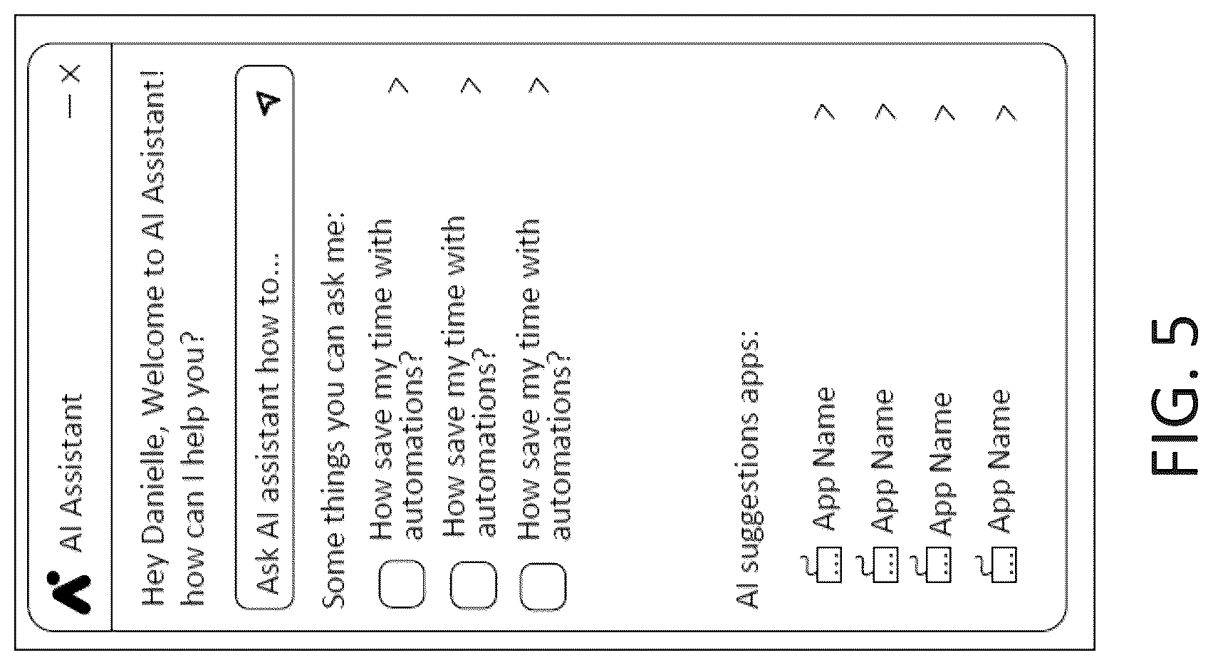 Patent US12619833 Figure 5 – Digital processing systems and methods for implementing and managing artificial intelligence functionalities in applications