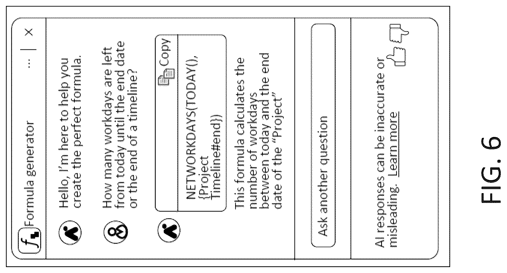 Patent US12619833 Figure 6 – Digital processing systems and methods for implementing and managing artificial intelligence functionalities in applications
