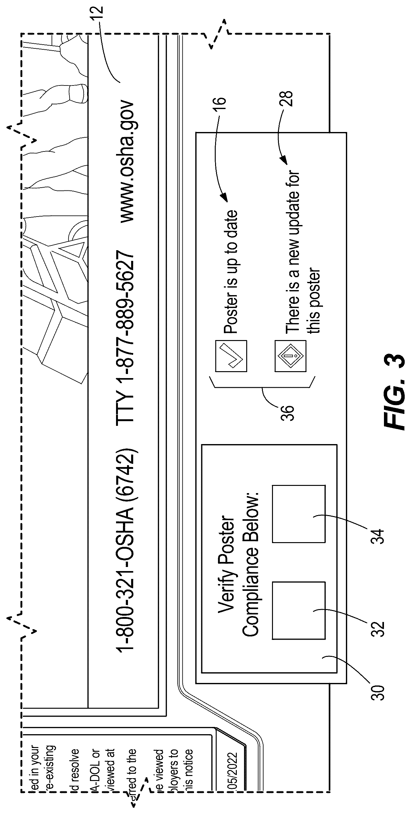 Patent US12619844 Figure 3 – Law poster compliance system and method