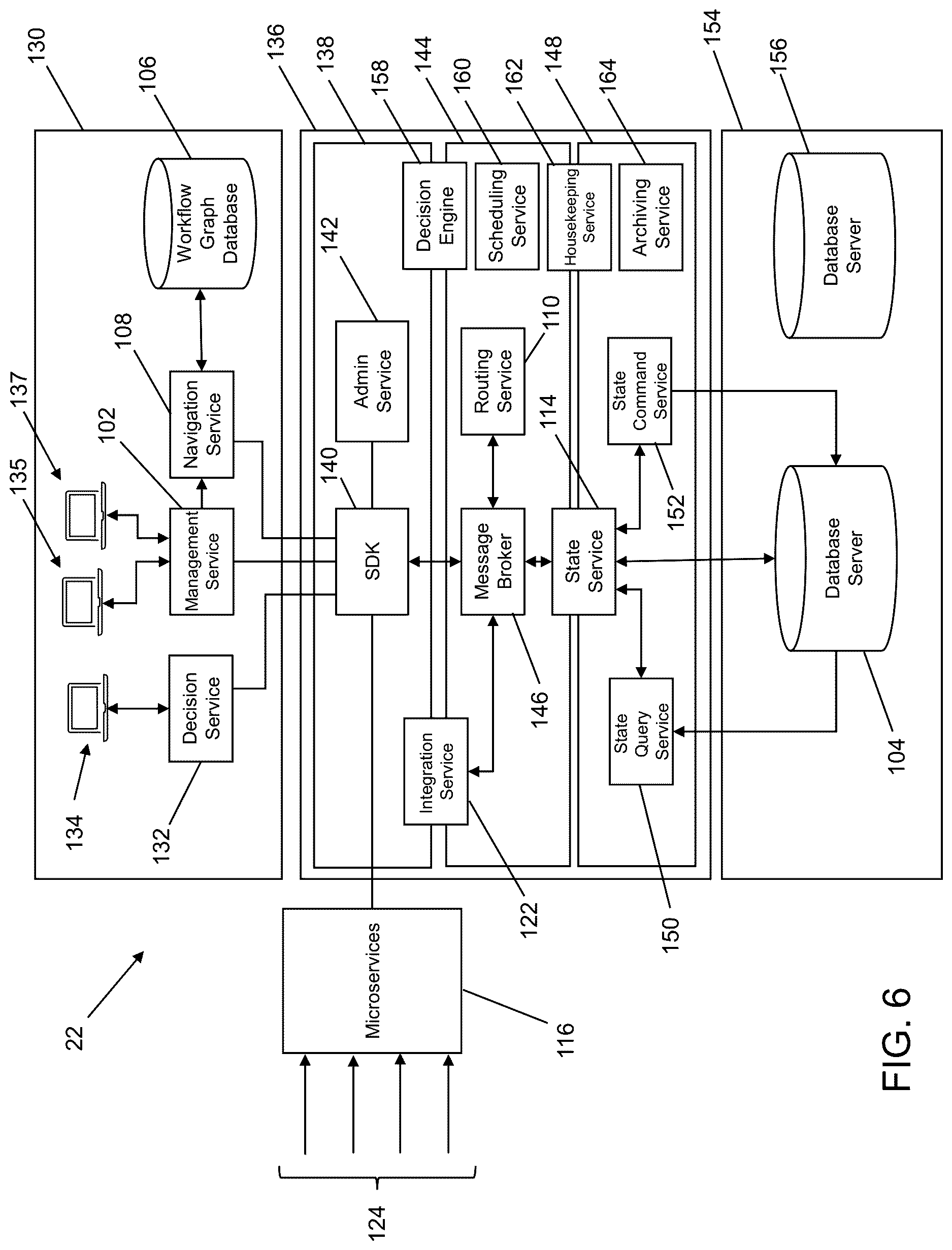 Patent US12619930 Figure 6 – System and method for persisting data generated in executing a process workflow