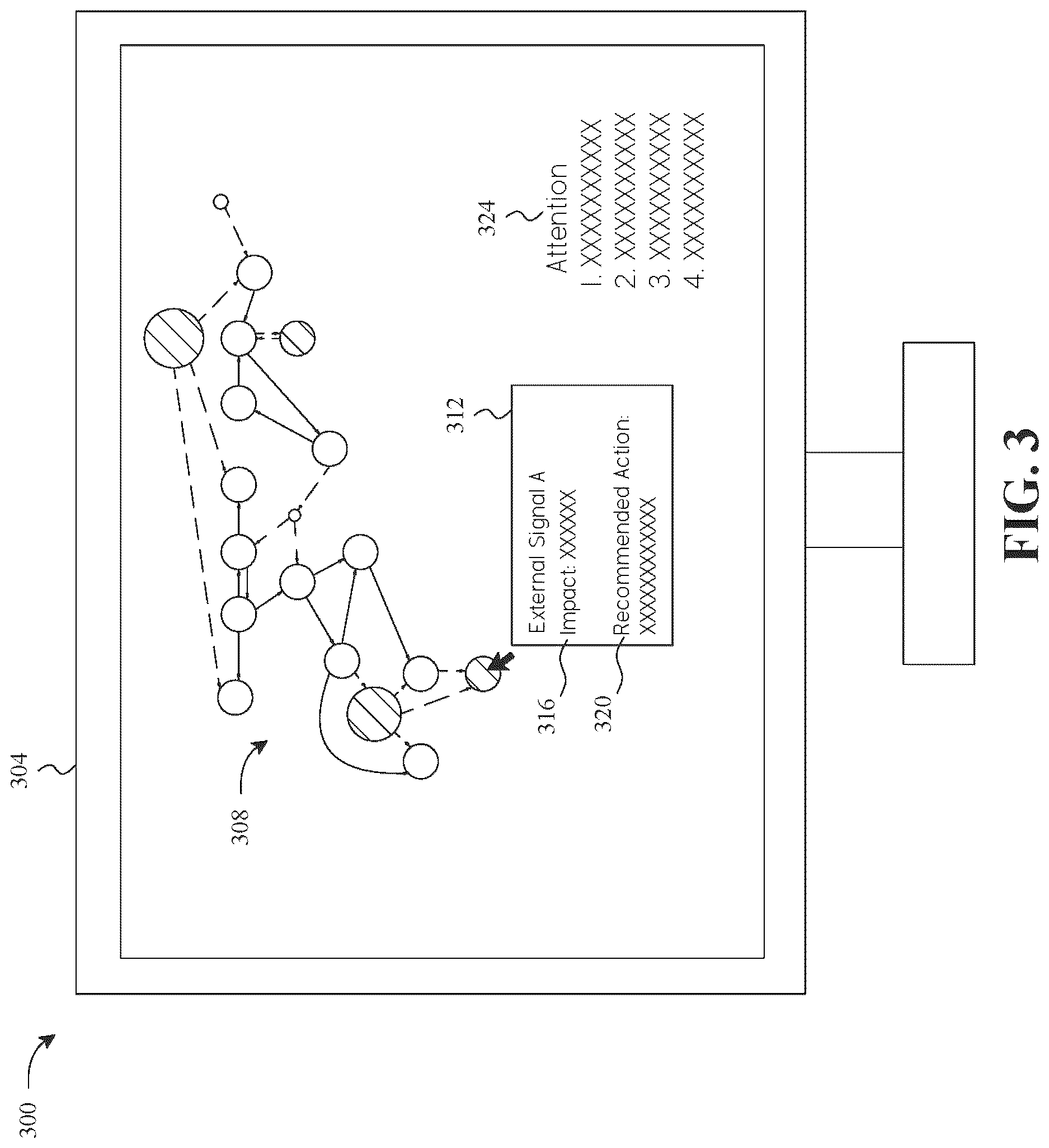 Patent US12619937 Figure 3 – Apparatus and method for directed graph modification and simulation based on external data