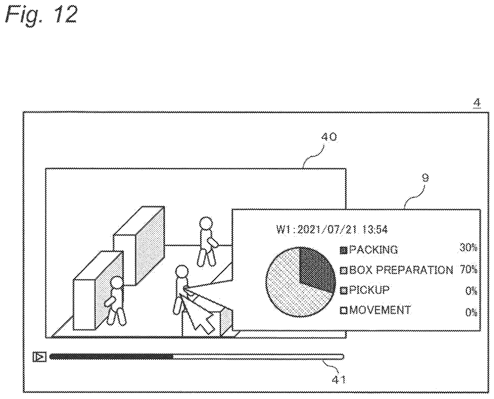 Patent US12619940 Figure 12 – Work analysis device
