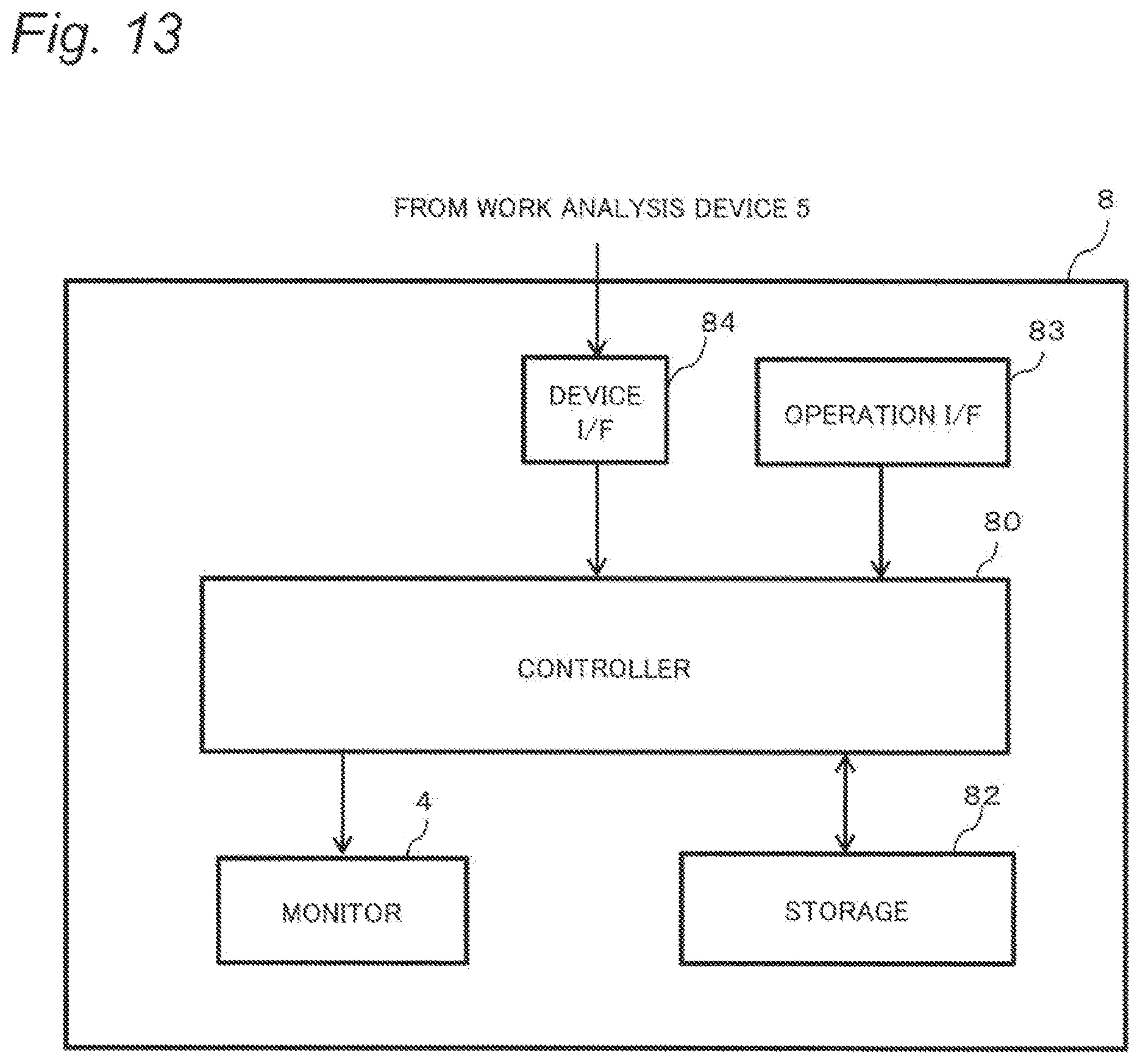 Patent US12619940 Figure 13 – Work analysis device