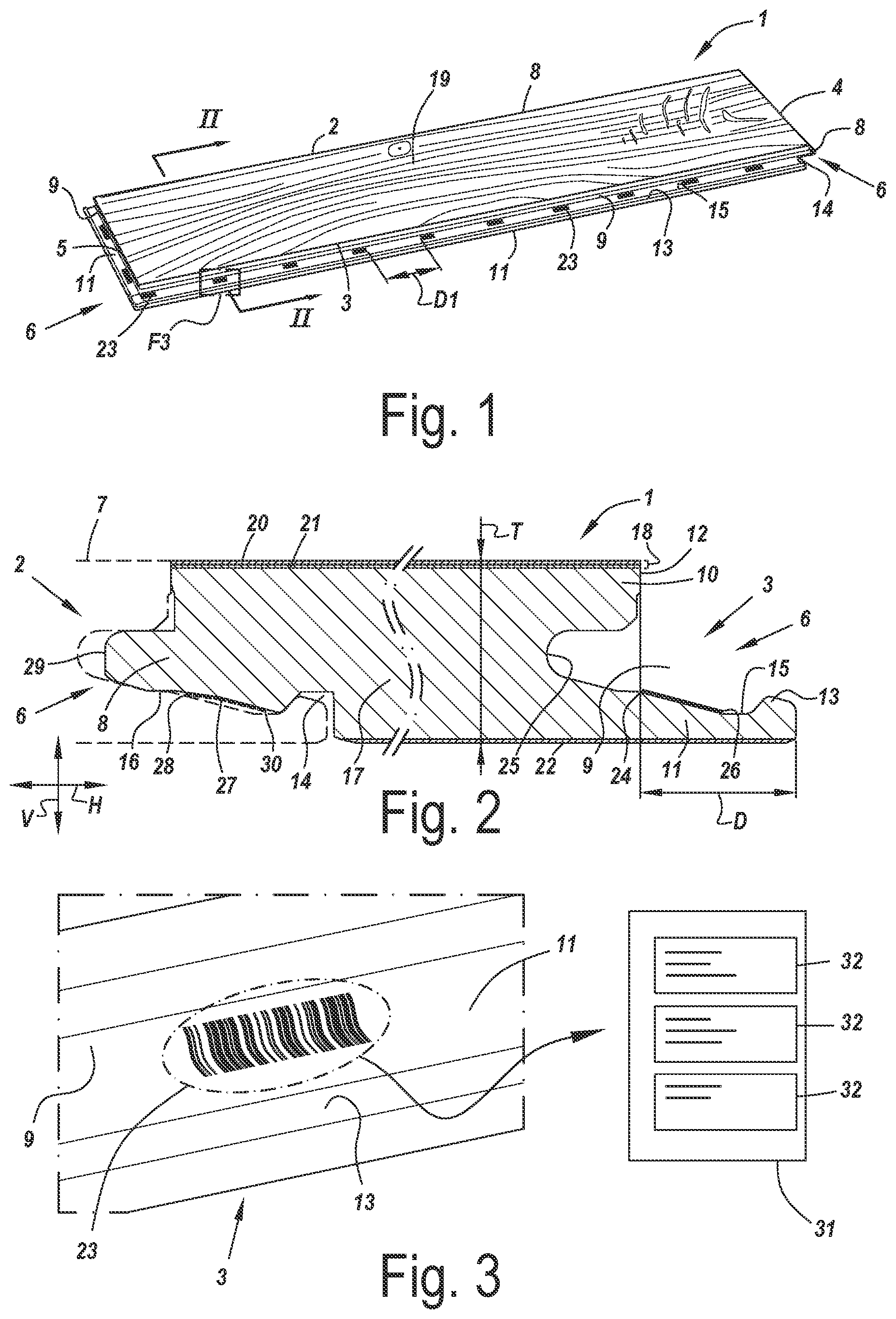Patent US12619949 Figure 1 – Product, panel and method for manufacturing and/or authenticating and/or tracking such product