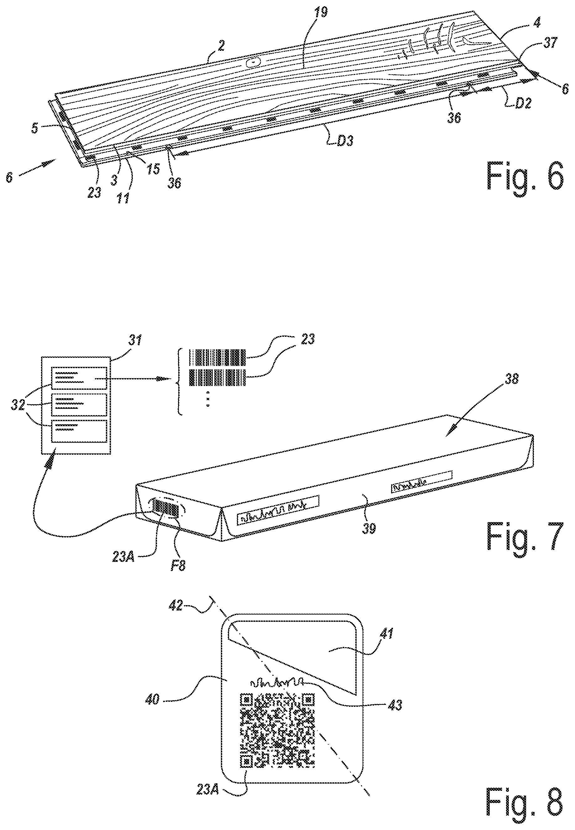 Patent US12619949 Figure 3 – Product, panel and method for manufacturing and/or authenticating and/or tracking such product