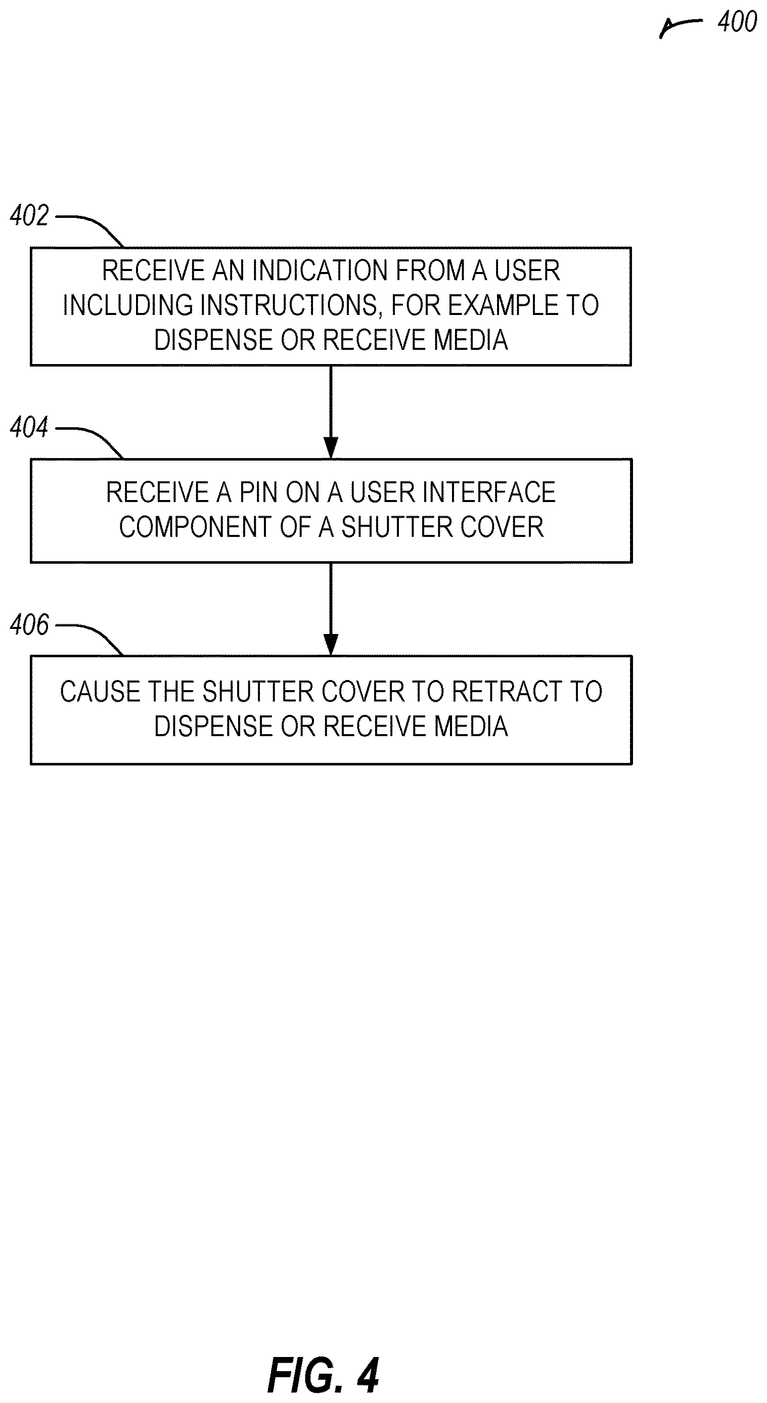 Patent US12619965 Figure 4 – Combined shutter and user interface pin entry