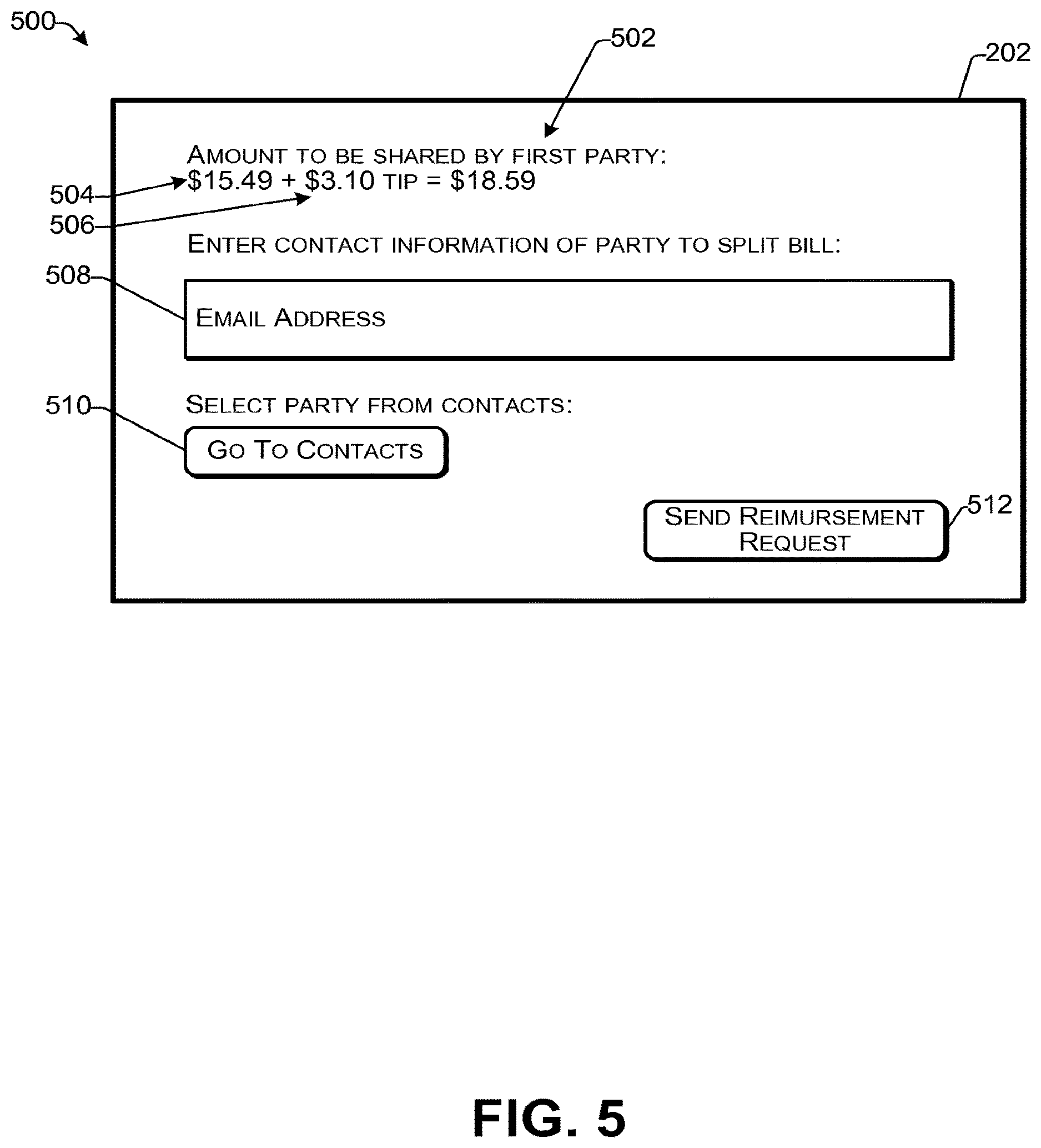 Patent US12619968 Figure 5 – Location-based transaction completion