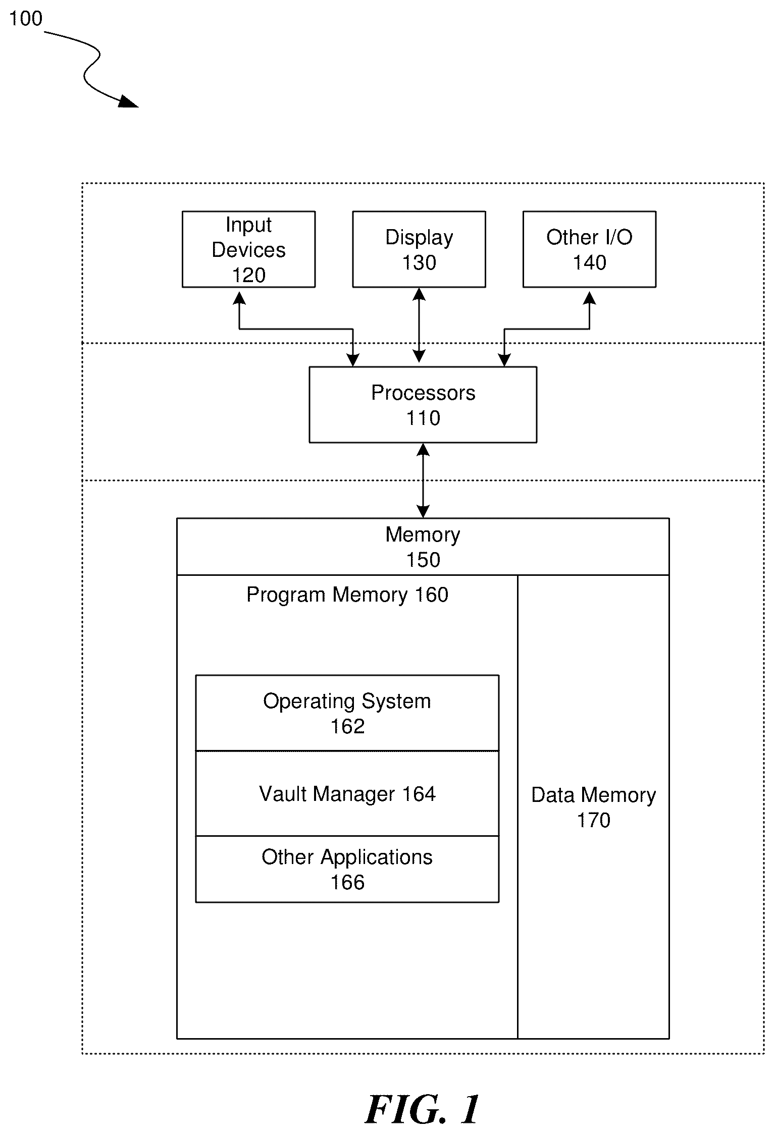 Patent US12619976 Figure 1 – Private vault managed using a non-fungible token