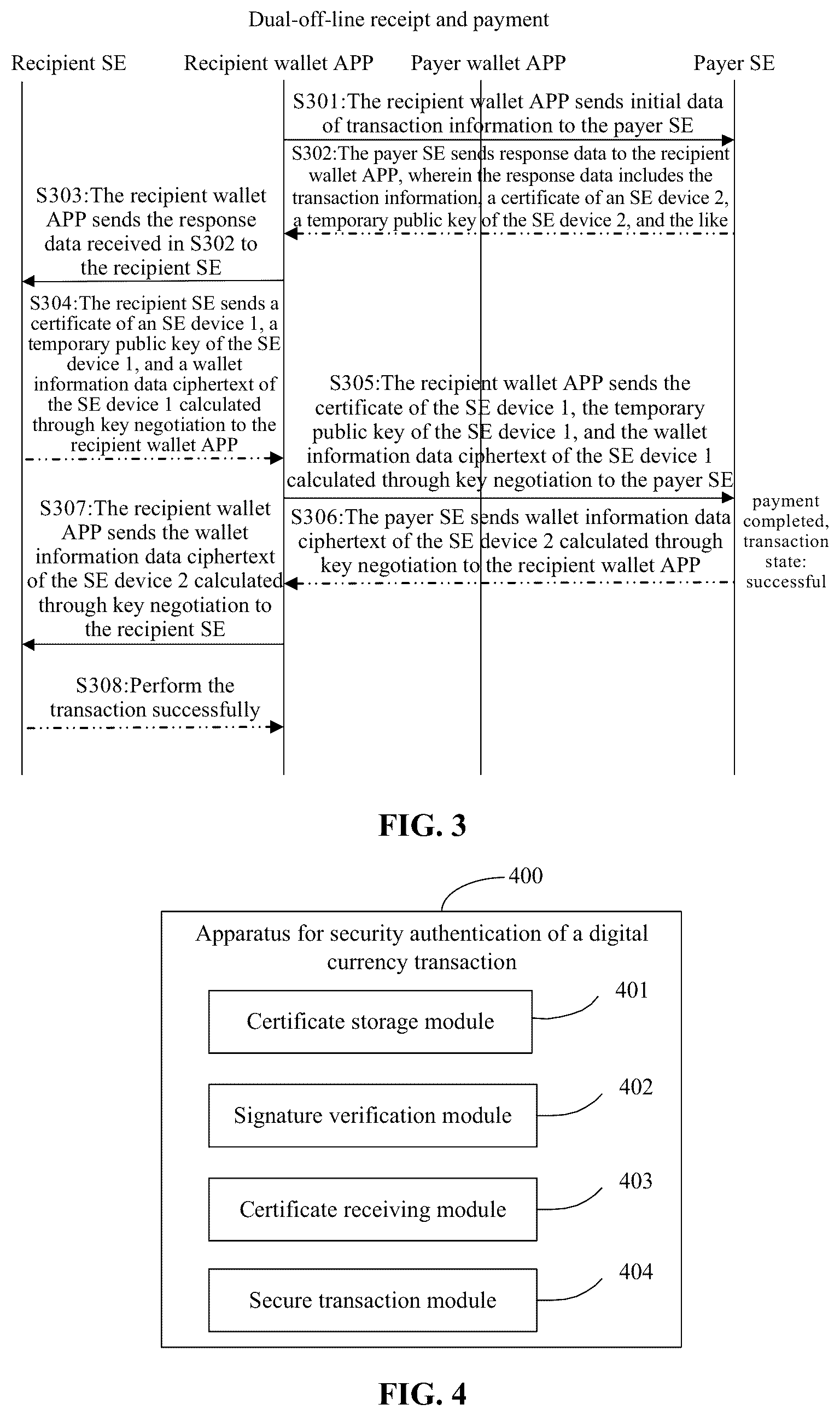 Patent US12619980 Figure 3 – Security authentication method, apparatus and system for digital currency transaction