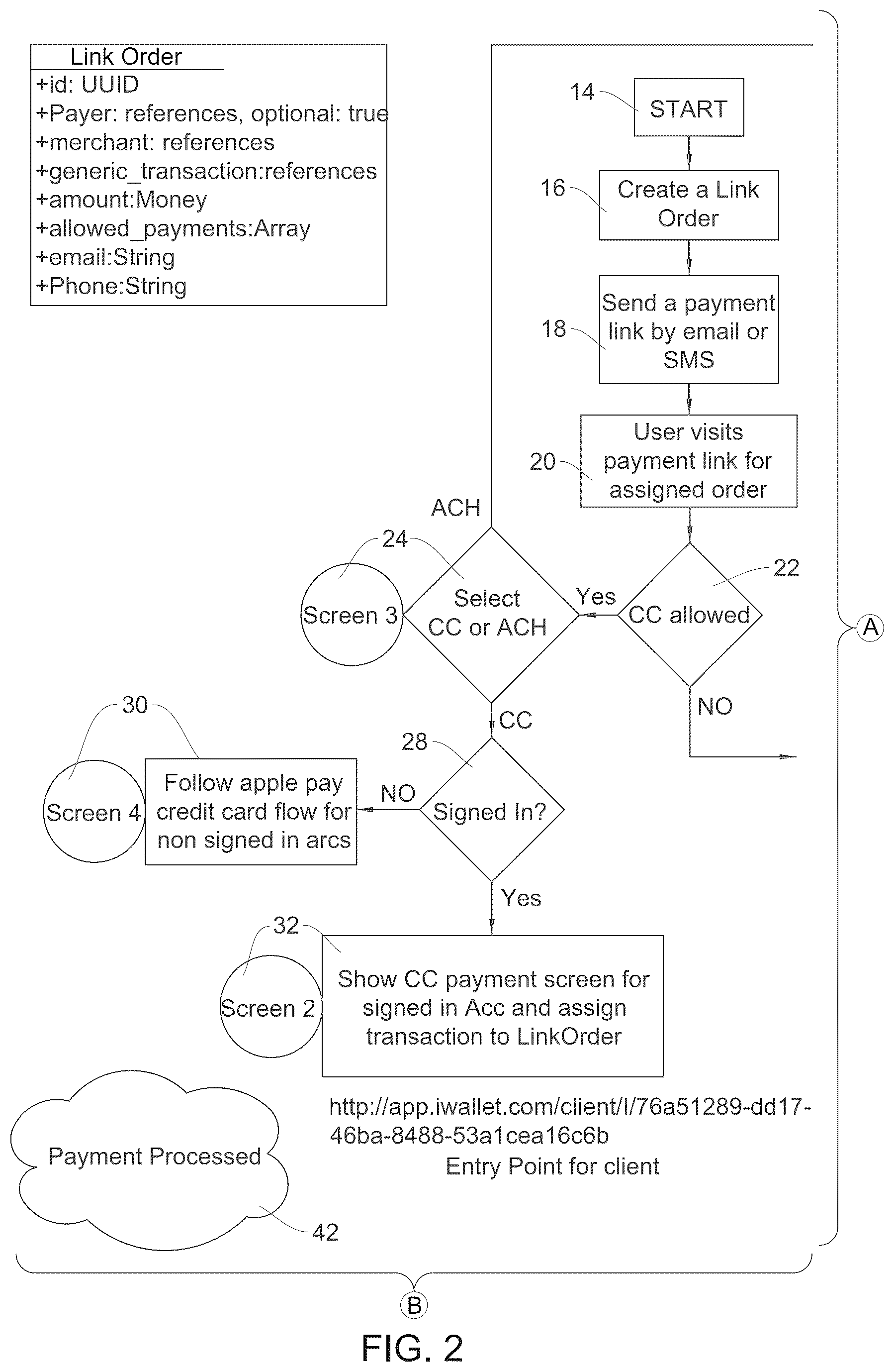 Patent US12619990 Figure 2 – System and method for conducting secure financial transactions