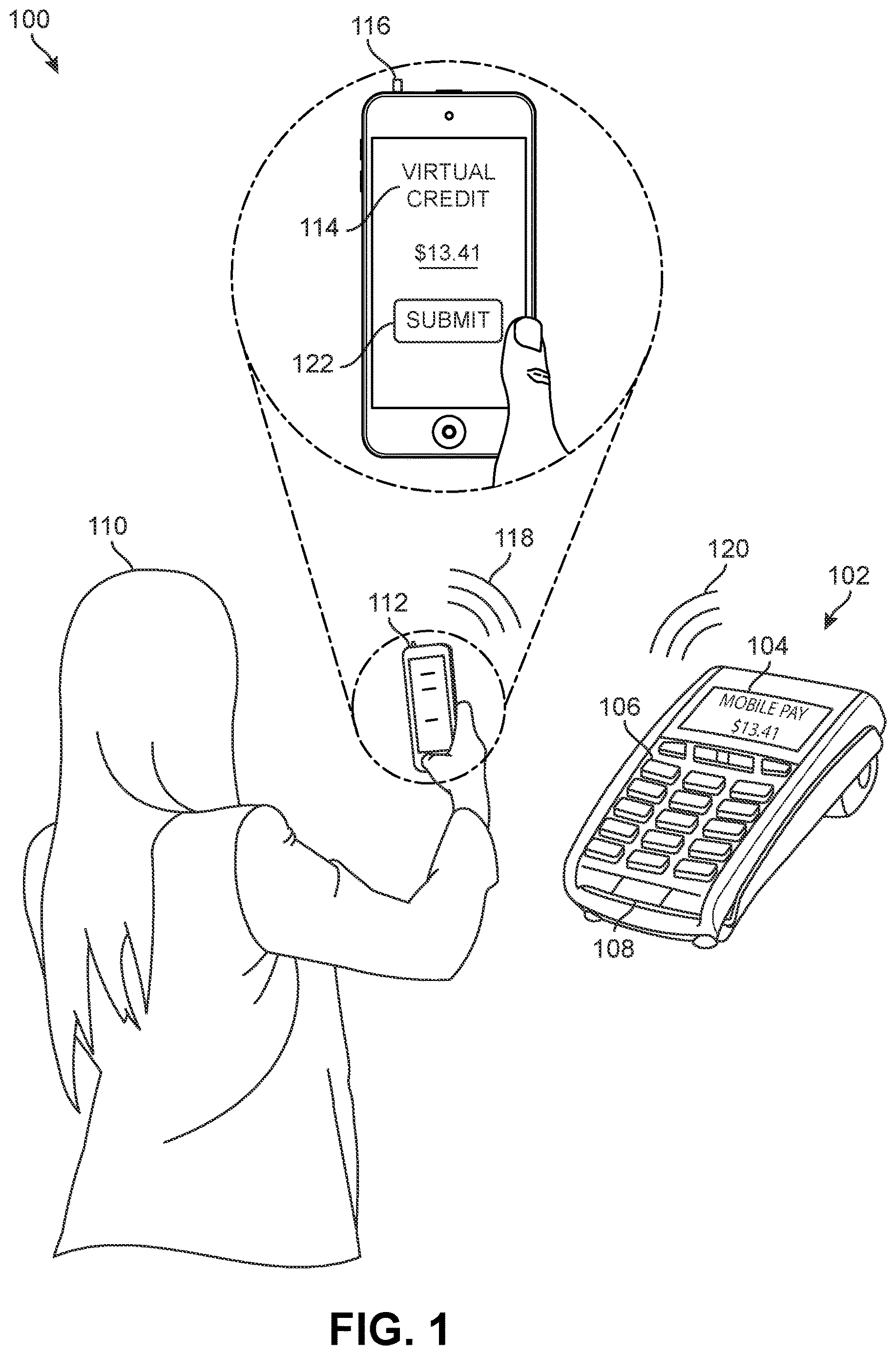 Patent US12619994 — System and methods for dynamic blockchain financial transactions — Figure 1