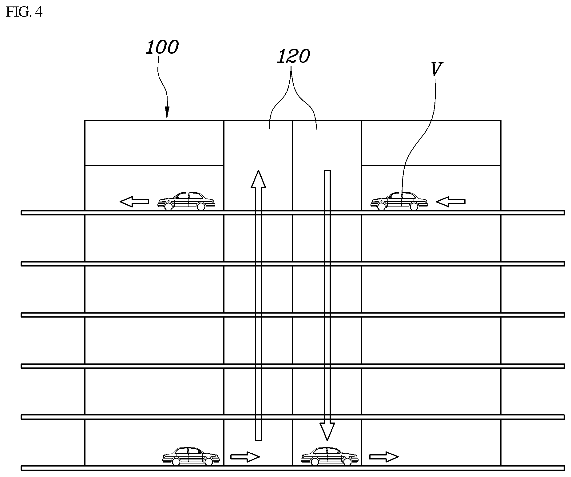 Patent US12620018 Figure 4 – System for docking vehicle to building and control method of the same
