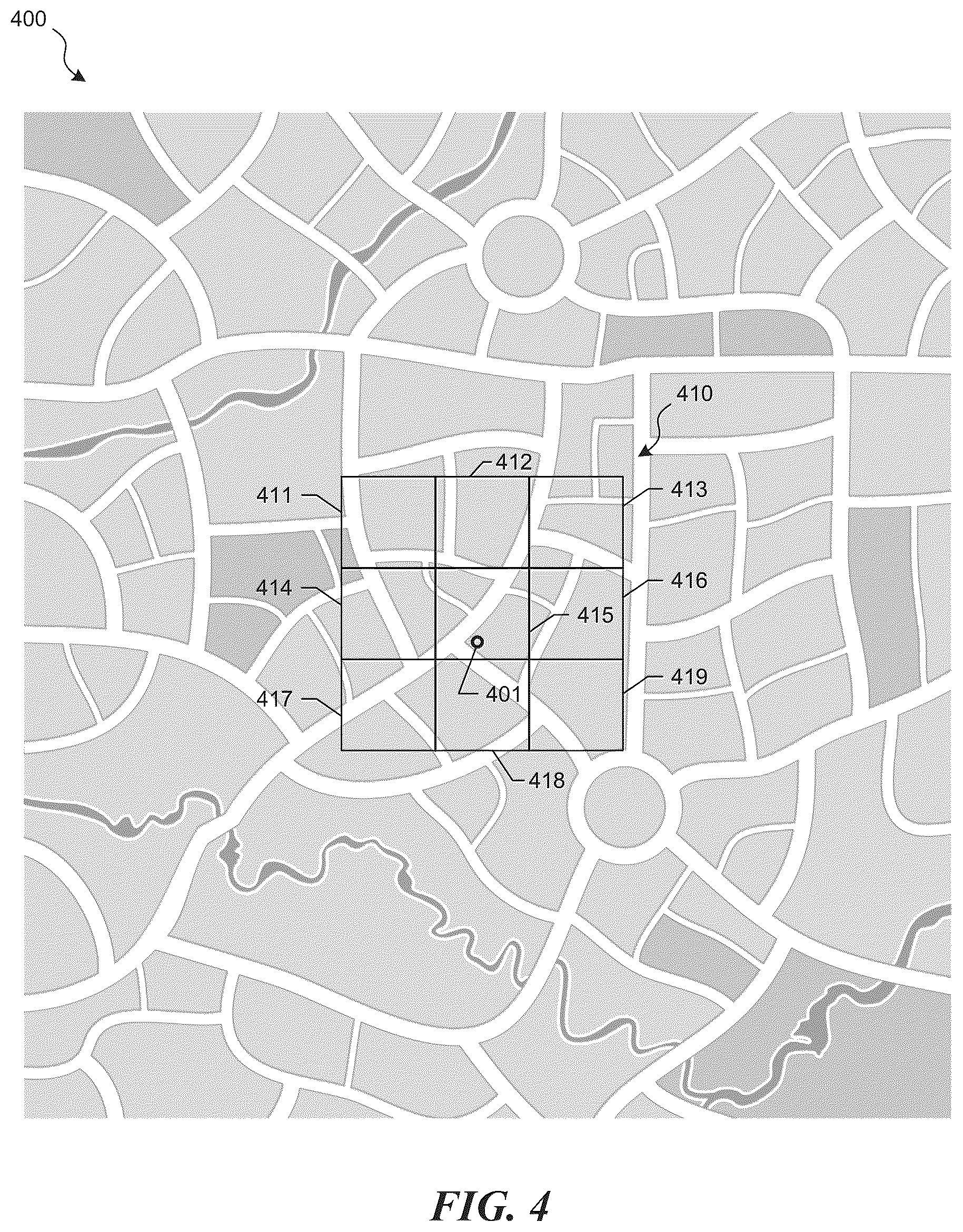 Patent US12620040 Figure 4 – Valuation of homes using geographic regions of varying granularity