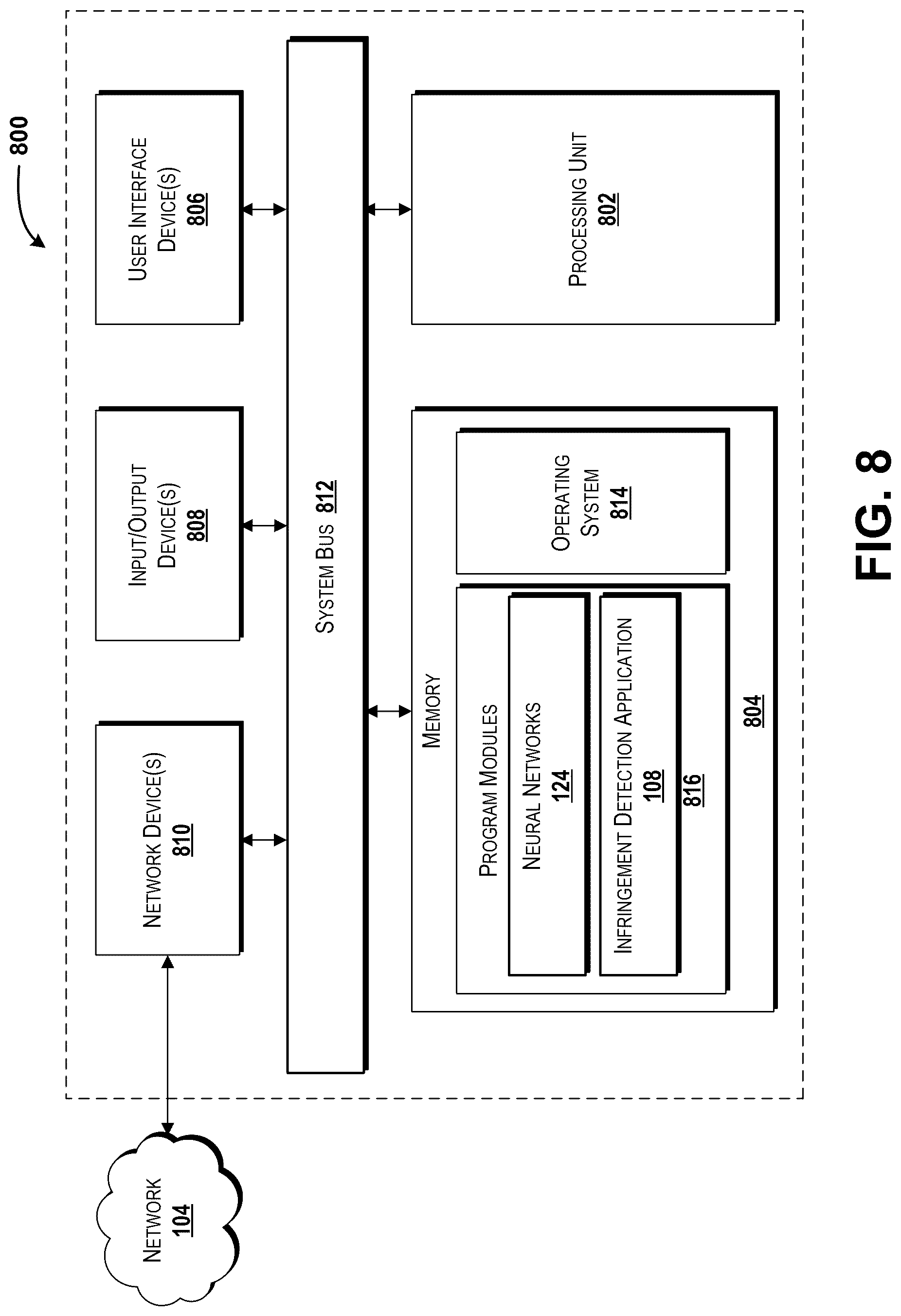 Patent US12620041 Figure 9 – Infringement detection system