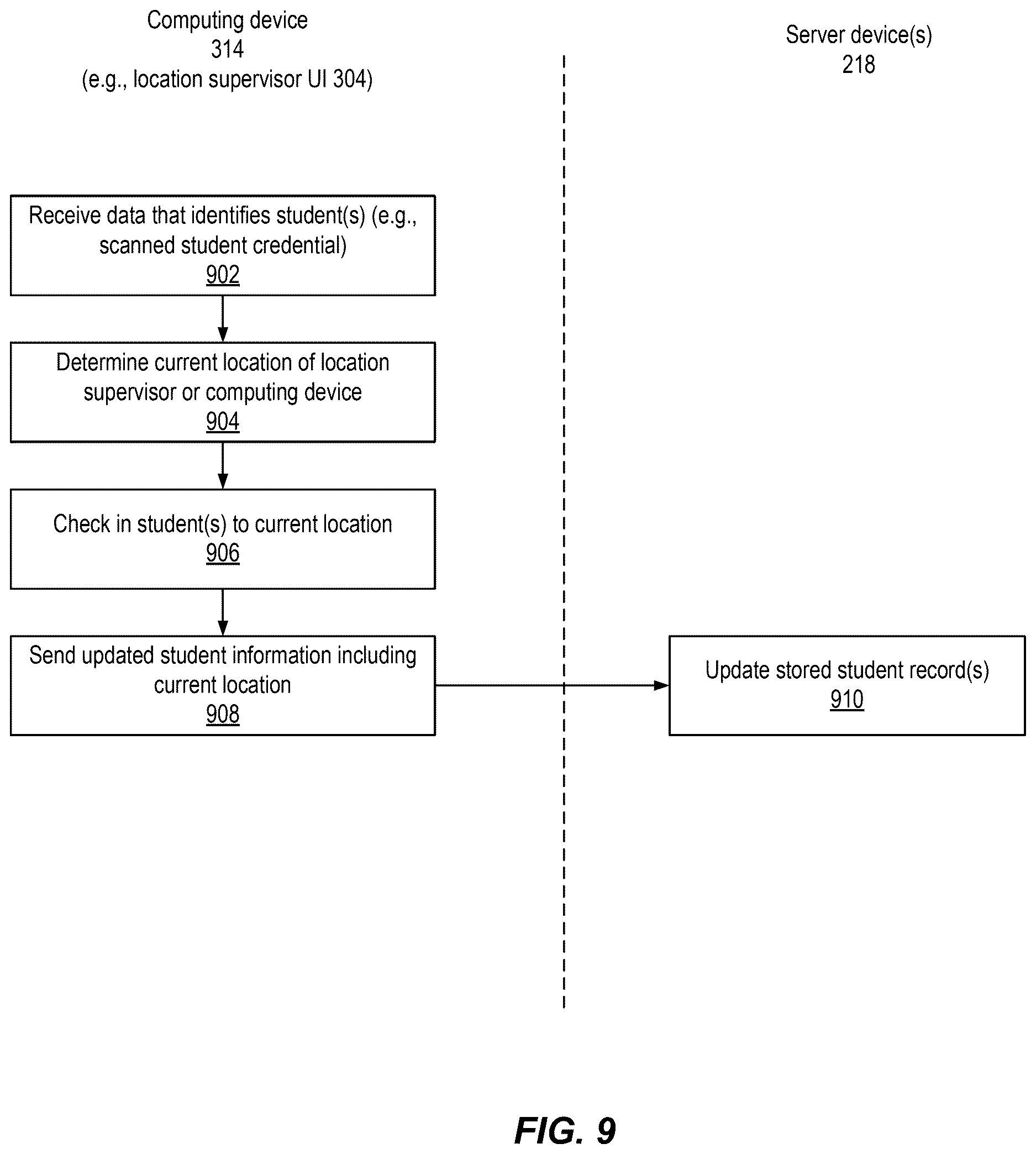 Patent US12620042 Figure 11 – Network based reunification management using portable devices