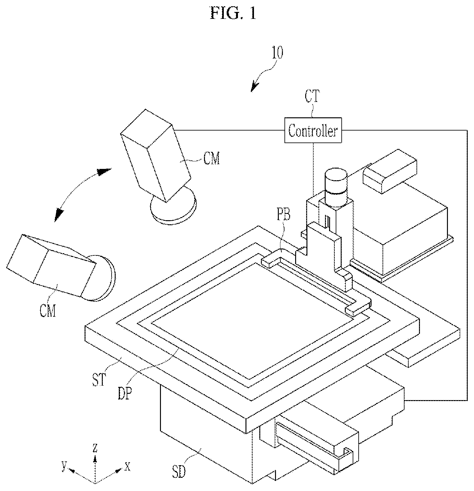 Patent US12620077 Figure 1 – Surface inspection method and surface inspection device for display panel