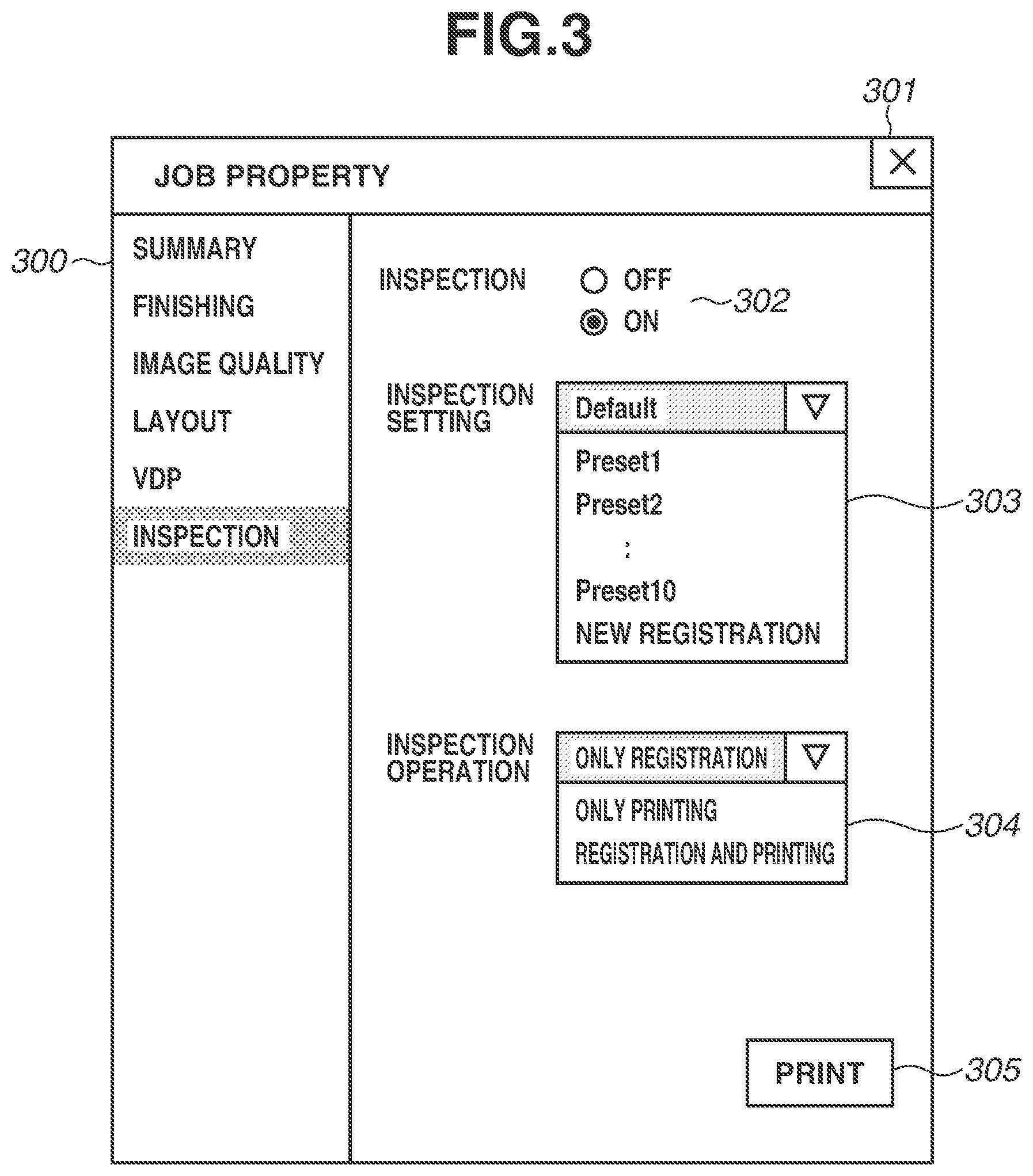 Patent US12620084 Figure 3 – Inspection apparatus and method for controlling inspection apparatus for inspecting a printed material
