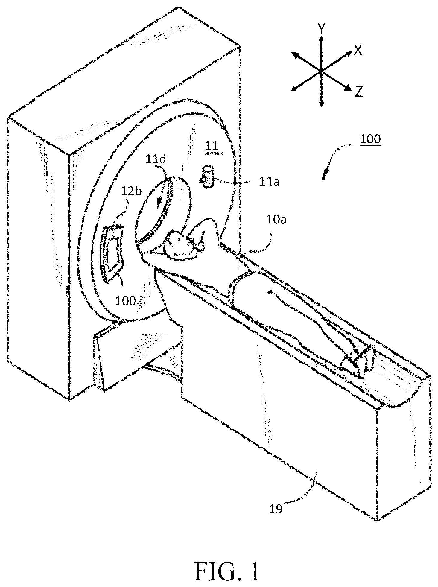 Patent US12620085 — Imaging system and method to estimate contour of a scanned object — Figure 1