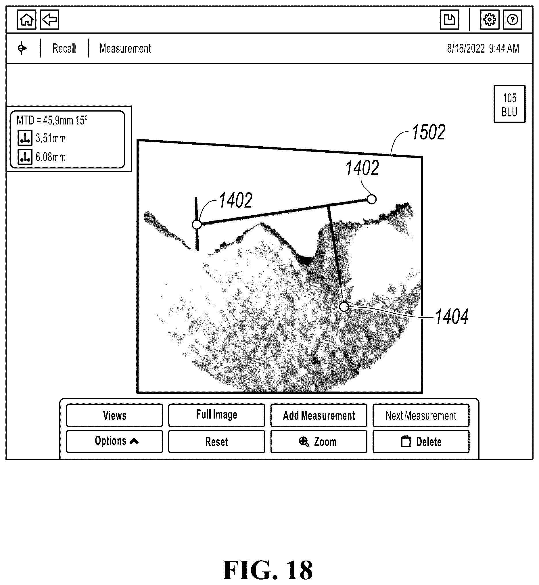 Patent US12620102 Figure 18 – Measuring a feature near the edge of an object