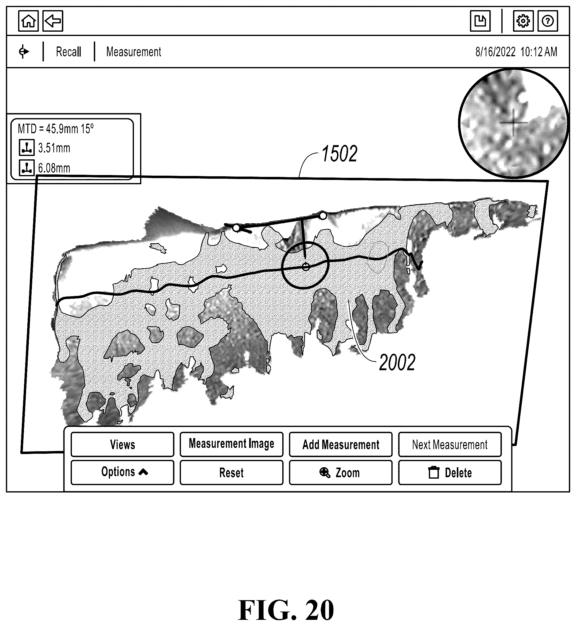 Patent US12620102 Figure 20 – Measuring a feature near the edge of an object