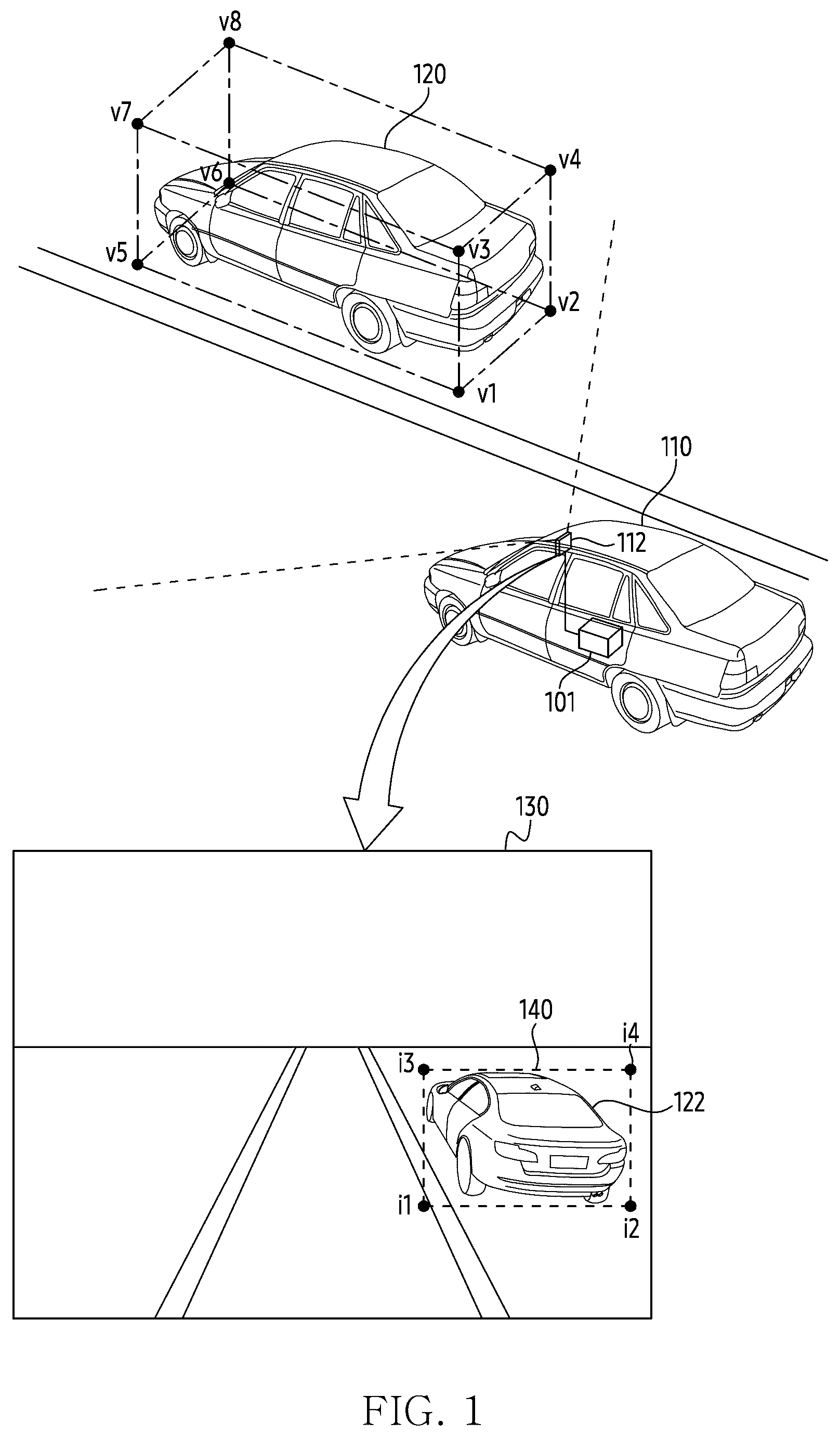 Patent US12620125 Figure 1 – Electronic device for identifying position of external object associated with image by using information of camera and method thereof