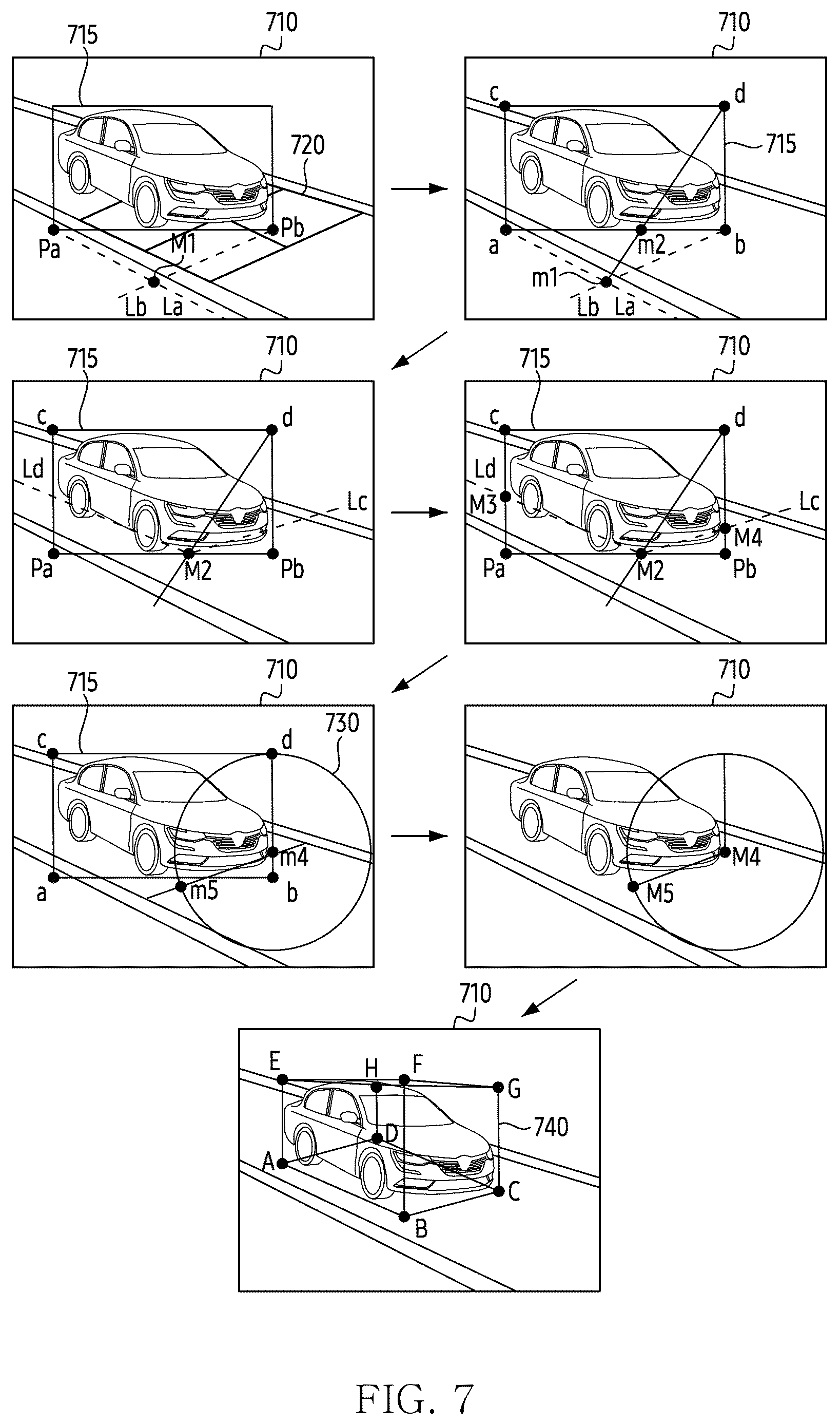 Patent US12620125 Figure 7 – Electronic device for identifying position of external object associated with image by using information of camera and method thereof