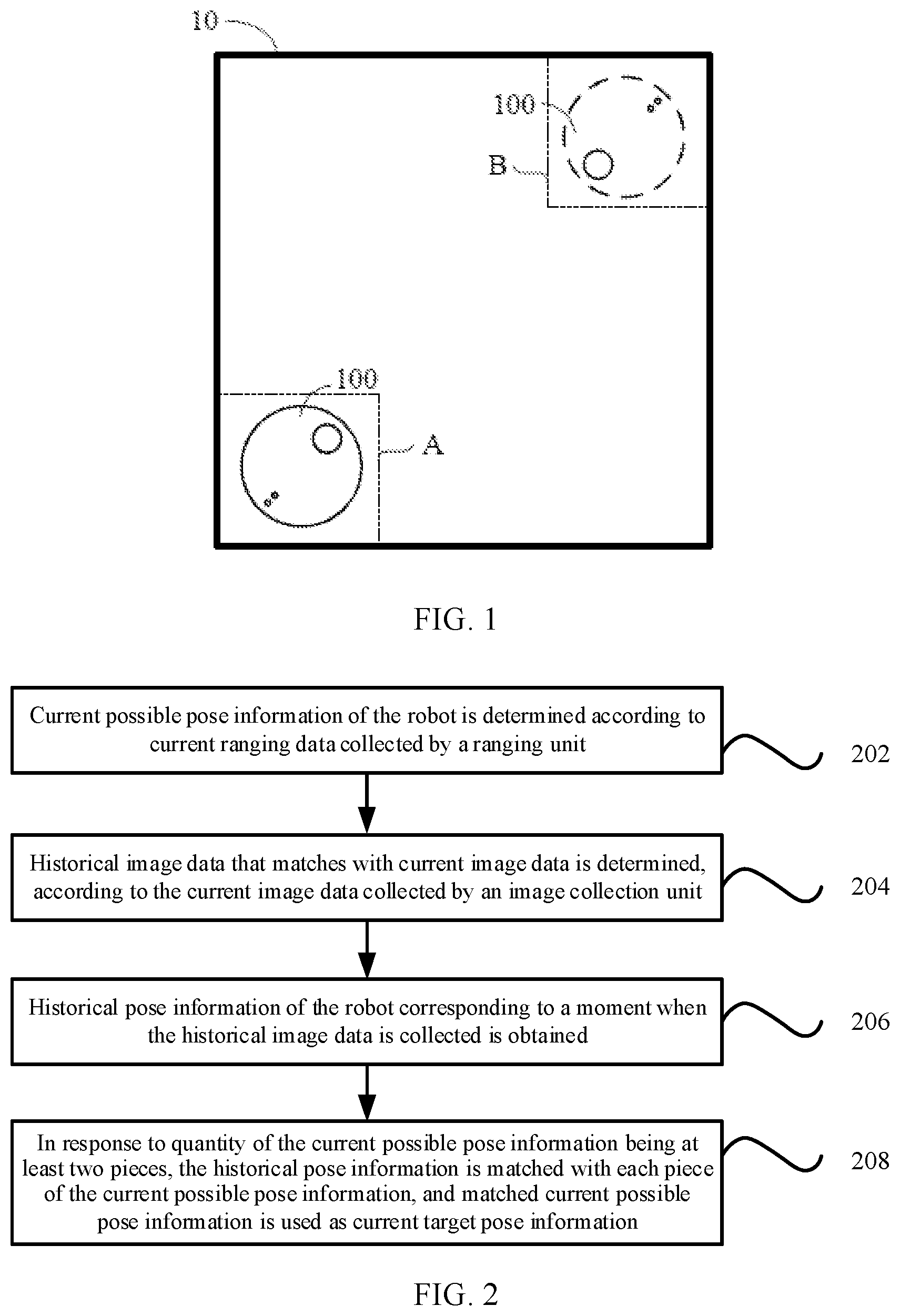 Patent US12620130 Figure 1 – Locating method and apparatus for robot, and storage medium