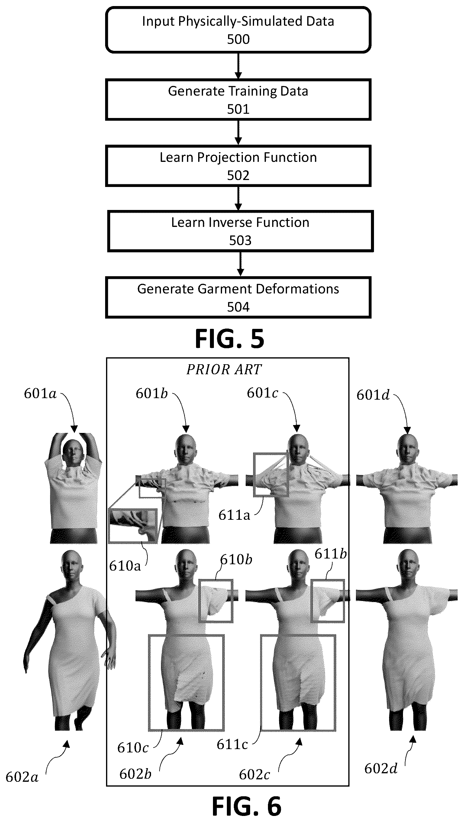 Patent US12620156 Figure 3 – Learning of garment deformations in a collision-free space