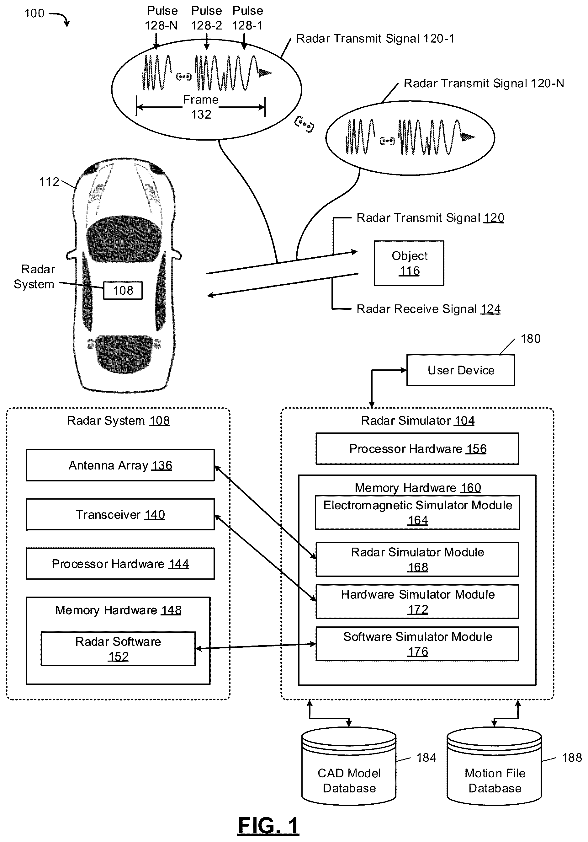 Patent US12620163 Figure 1 – High-fidelity micro-doppler effect simulator
