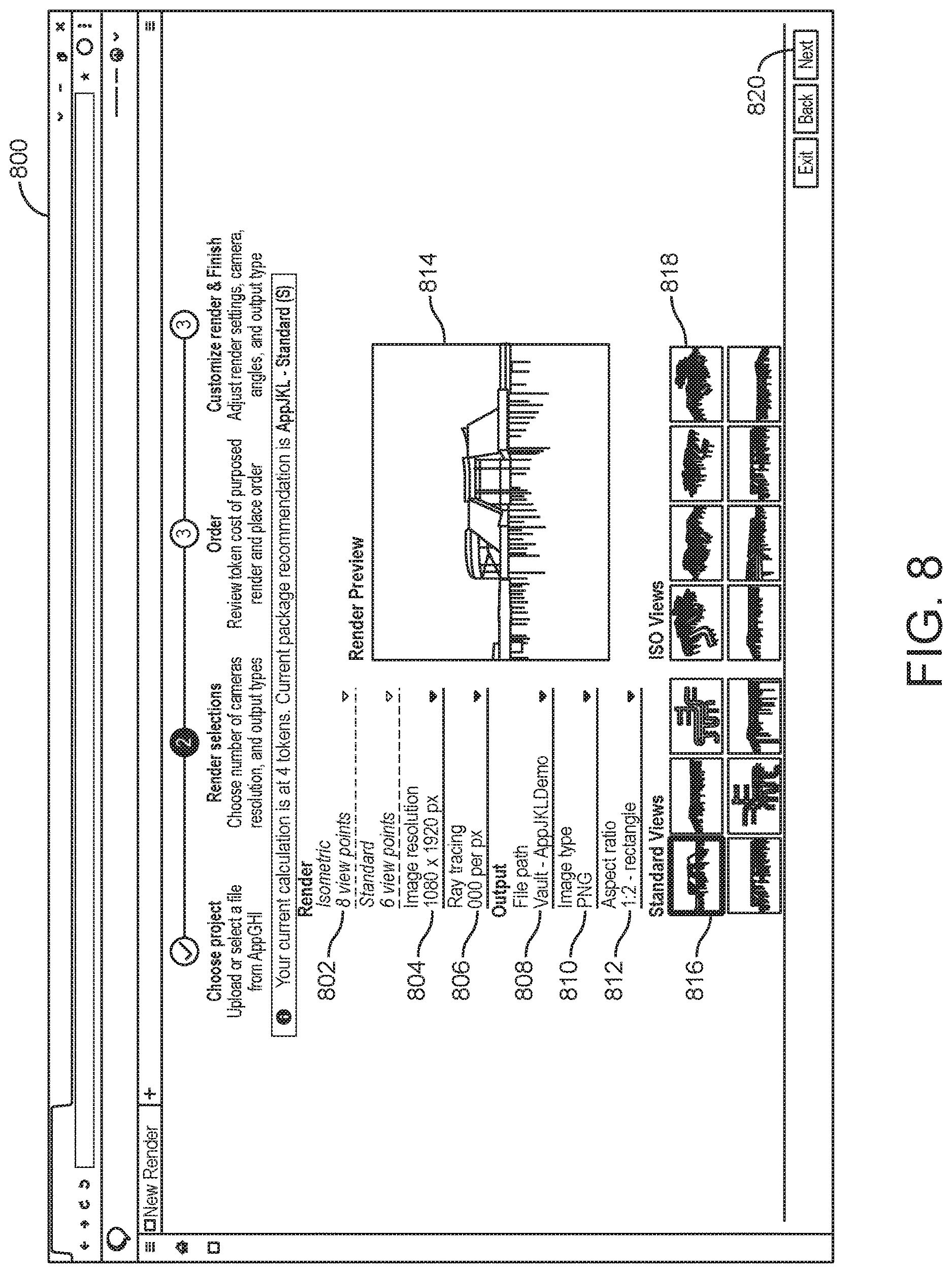 Patent US12620166 Figure 8 – Rendering as a service platform with industrial automation emulation for metaverse platform execution