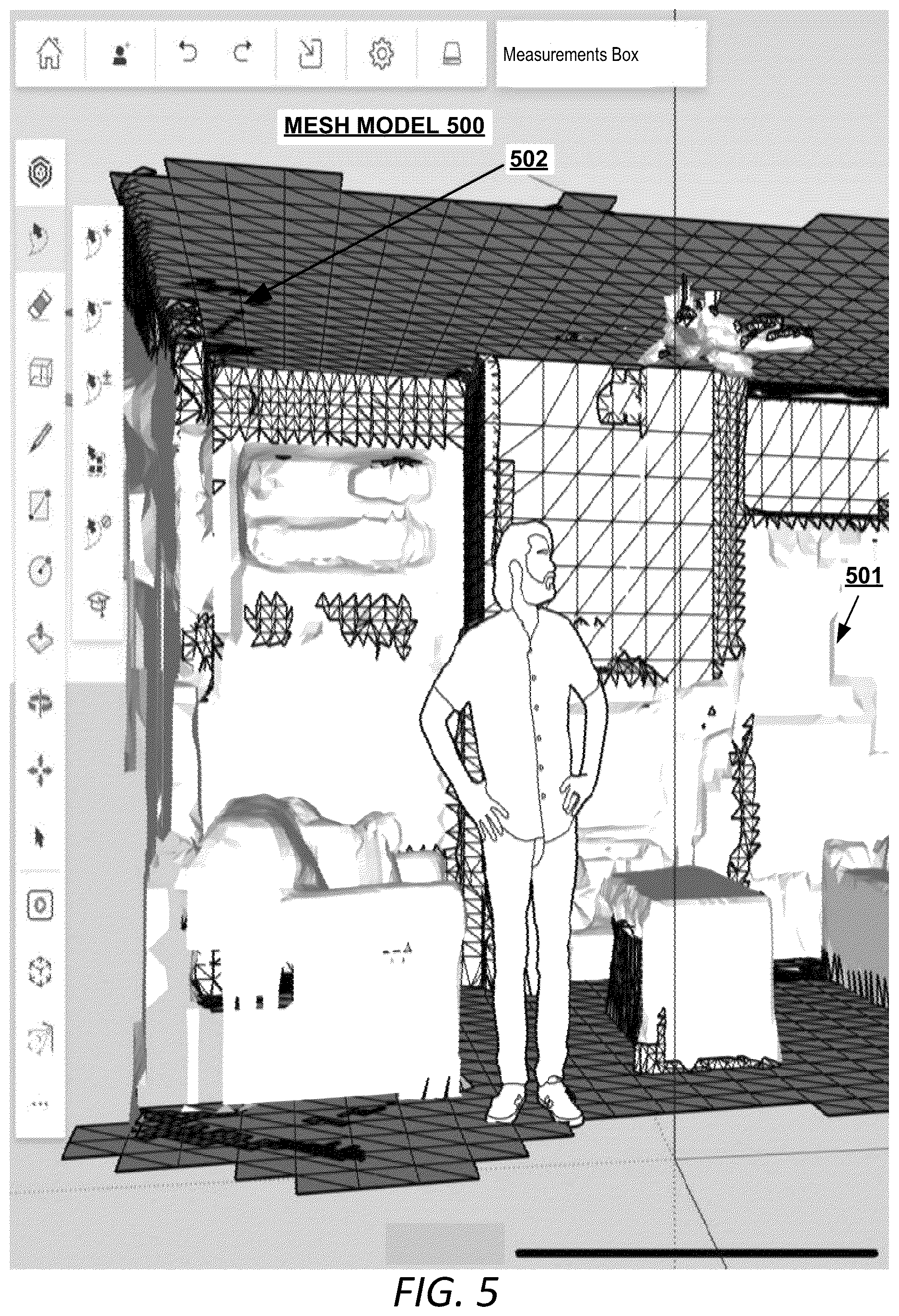 Patent US12620175 Figure 5 – 3D modeling process through conversion of LiDAR scan data