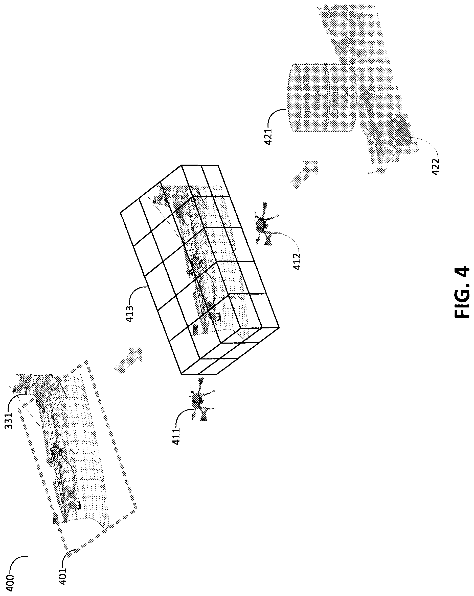 Patent US12620176 Figure 4 – Automated aerial data capture for 3D modeling of unknown objects in unknown environments