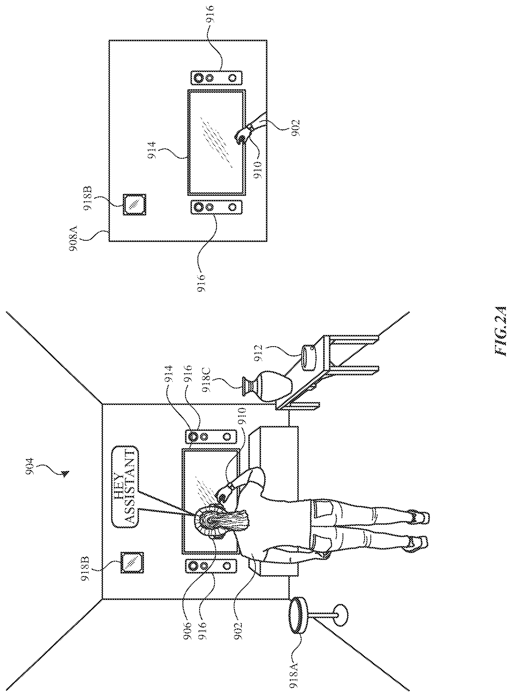 Patent US12620179 Figure 3 – Digital assistant object placement