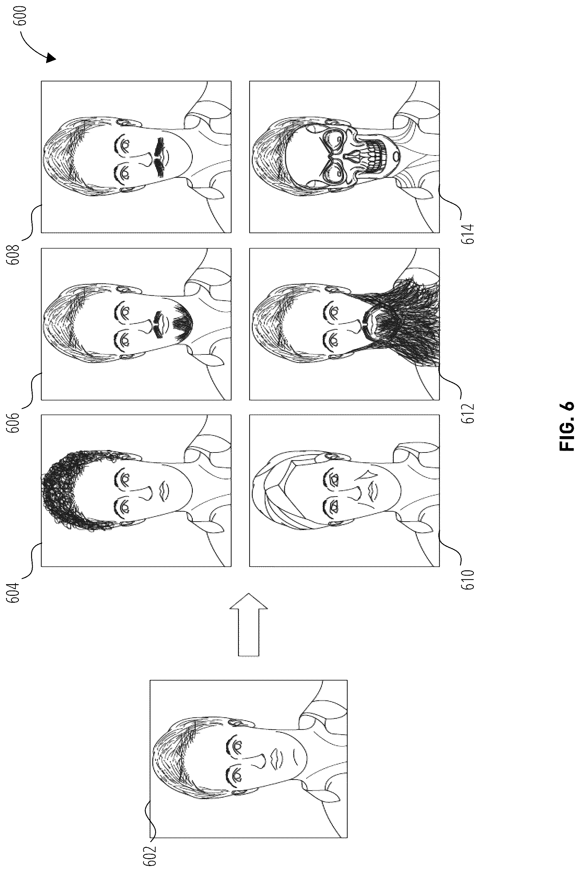 Patent US12620188 Figure 6 – Avatar generation from digital media content items