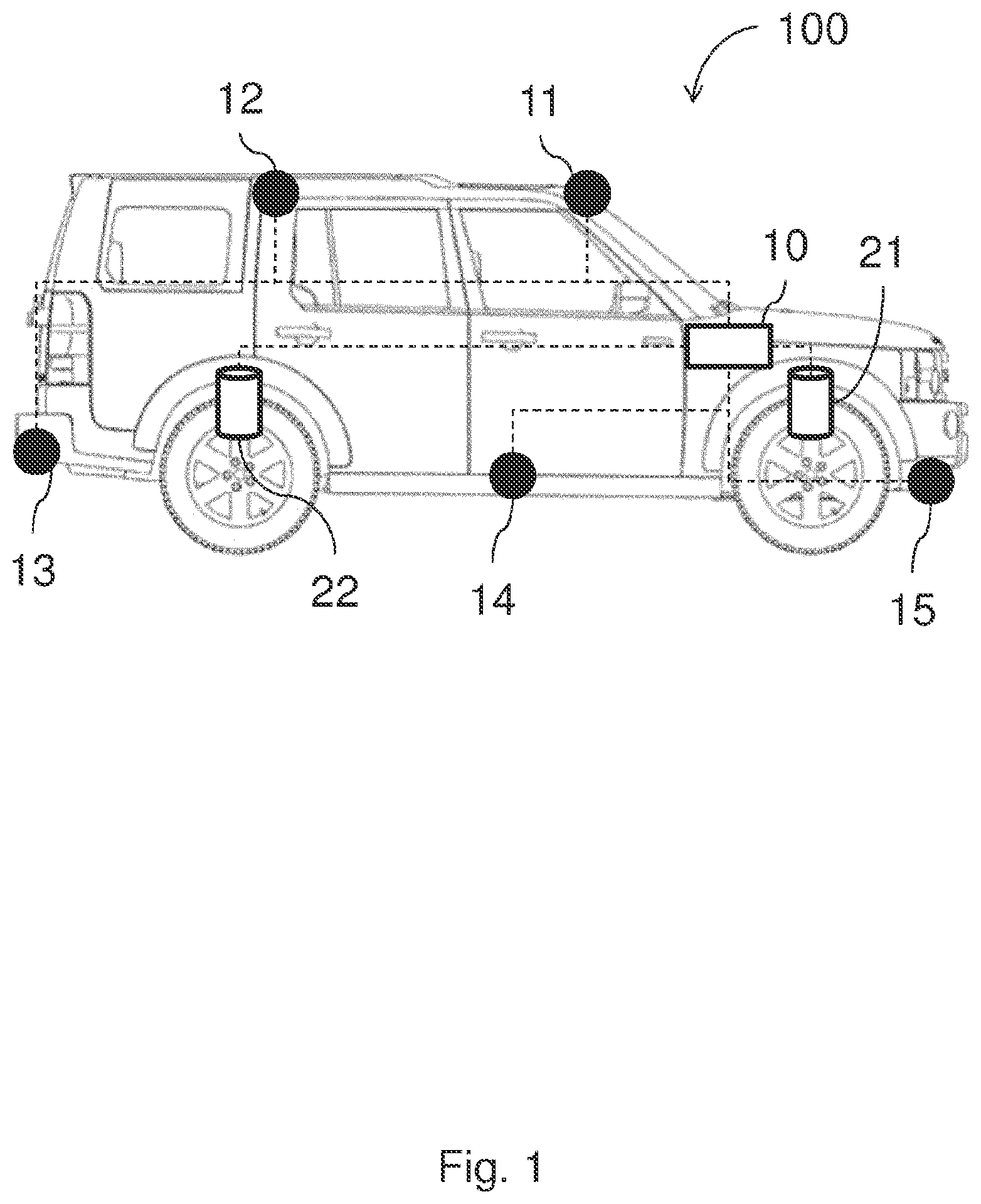 Patent US12620235 Figure 1 – Vehicle control system using a scanning system