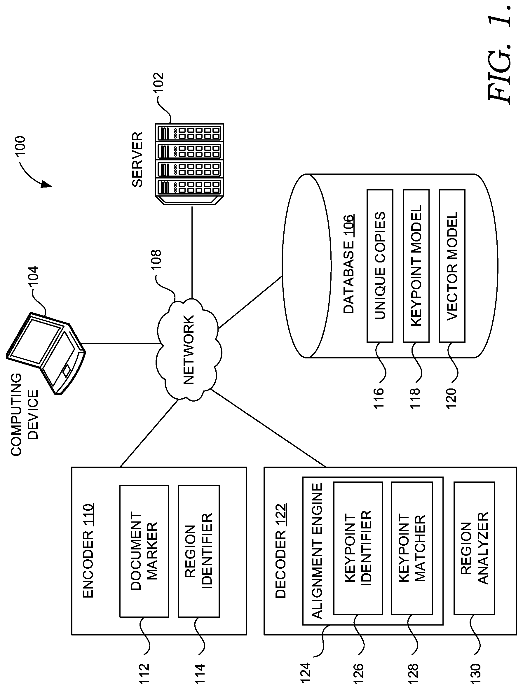 Patent US12620252 — Information source detection using unique watermarks — Figure 1
