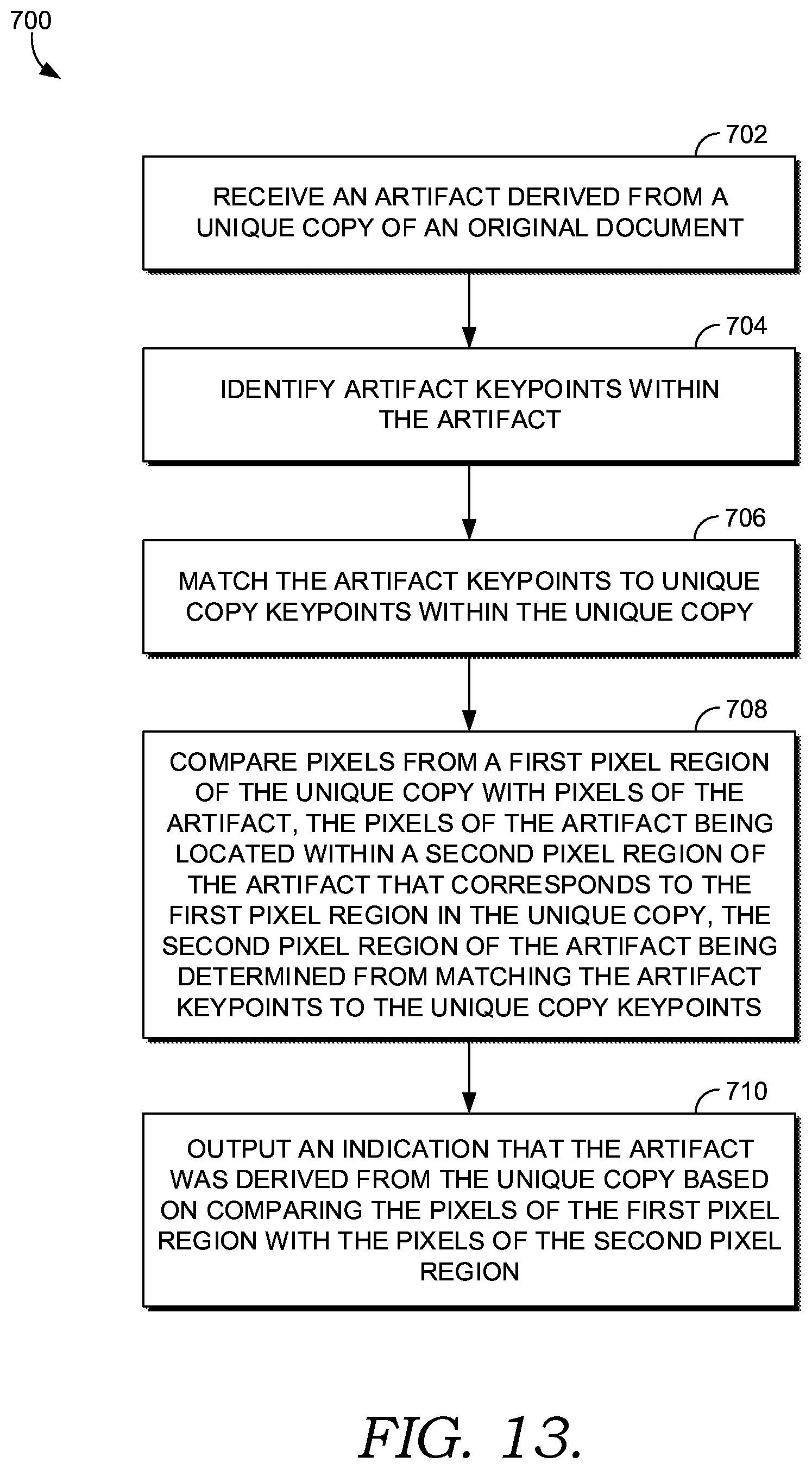 Patent US12620252 Figure 13 – Information source detection using unique watermarks