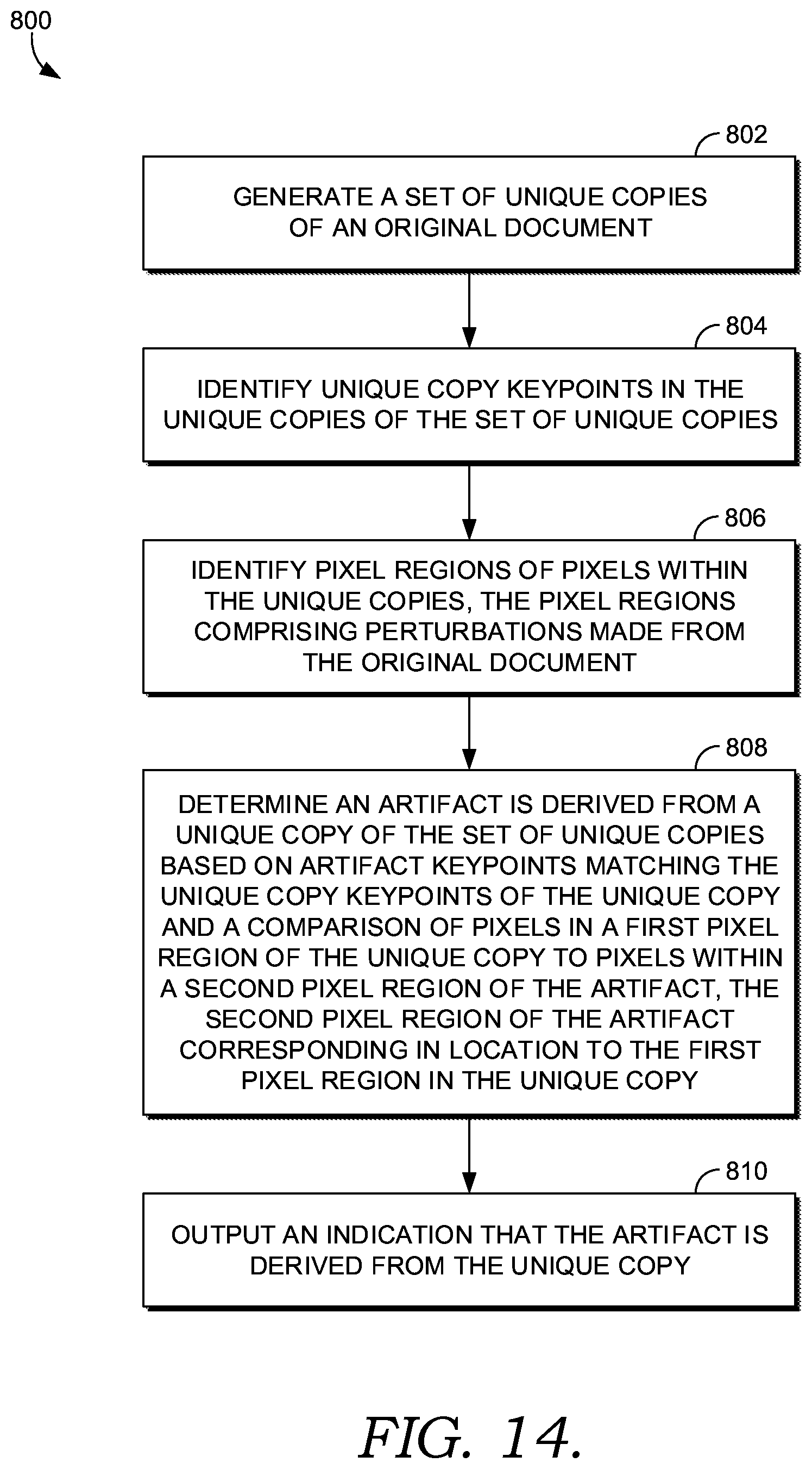 Patent US12620252 Figure 14 – Information source detection using unique watermarks