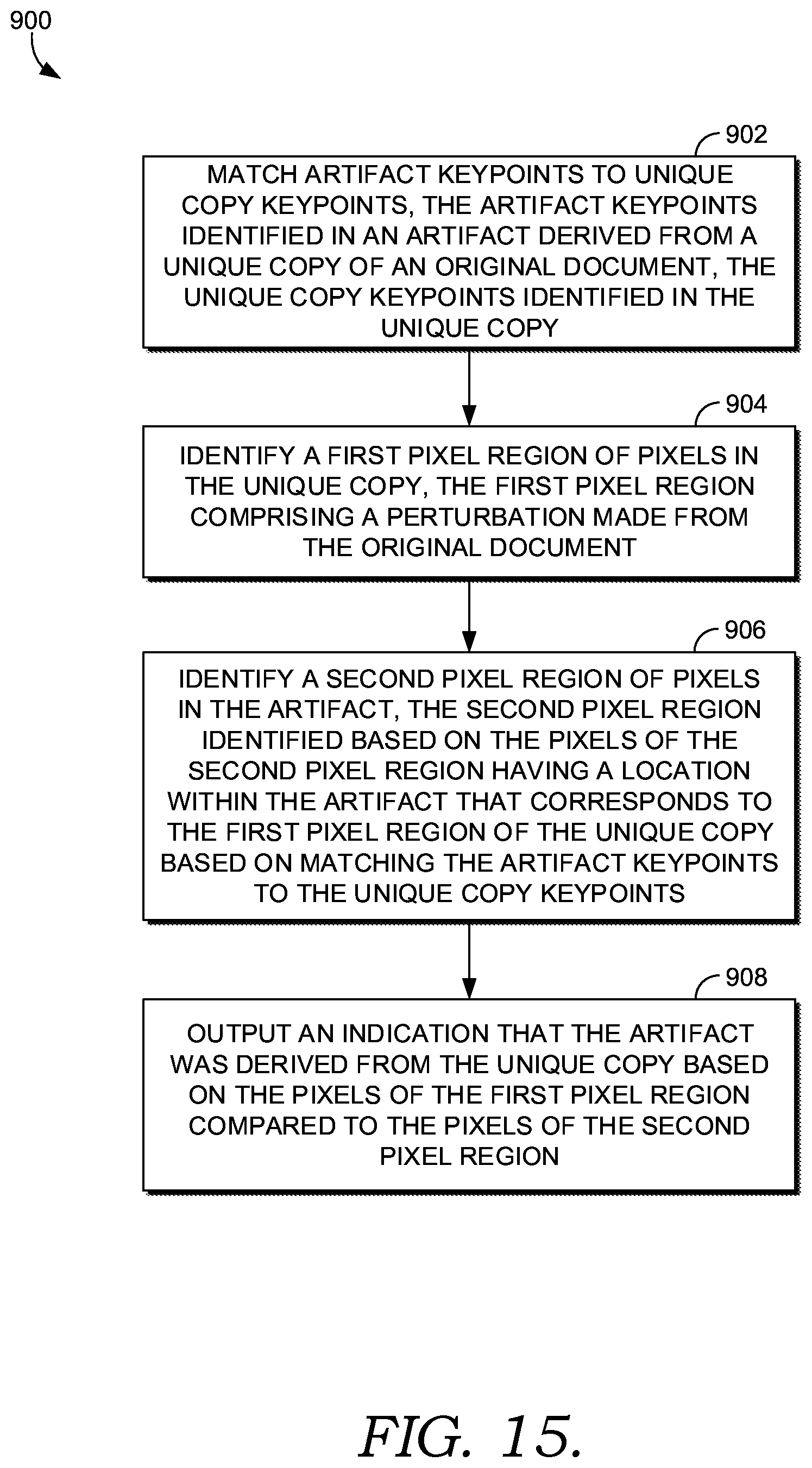 Patent US12620252 Figure 15 – Information source detection using unique watermarks
