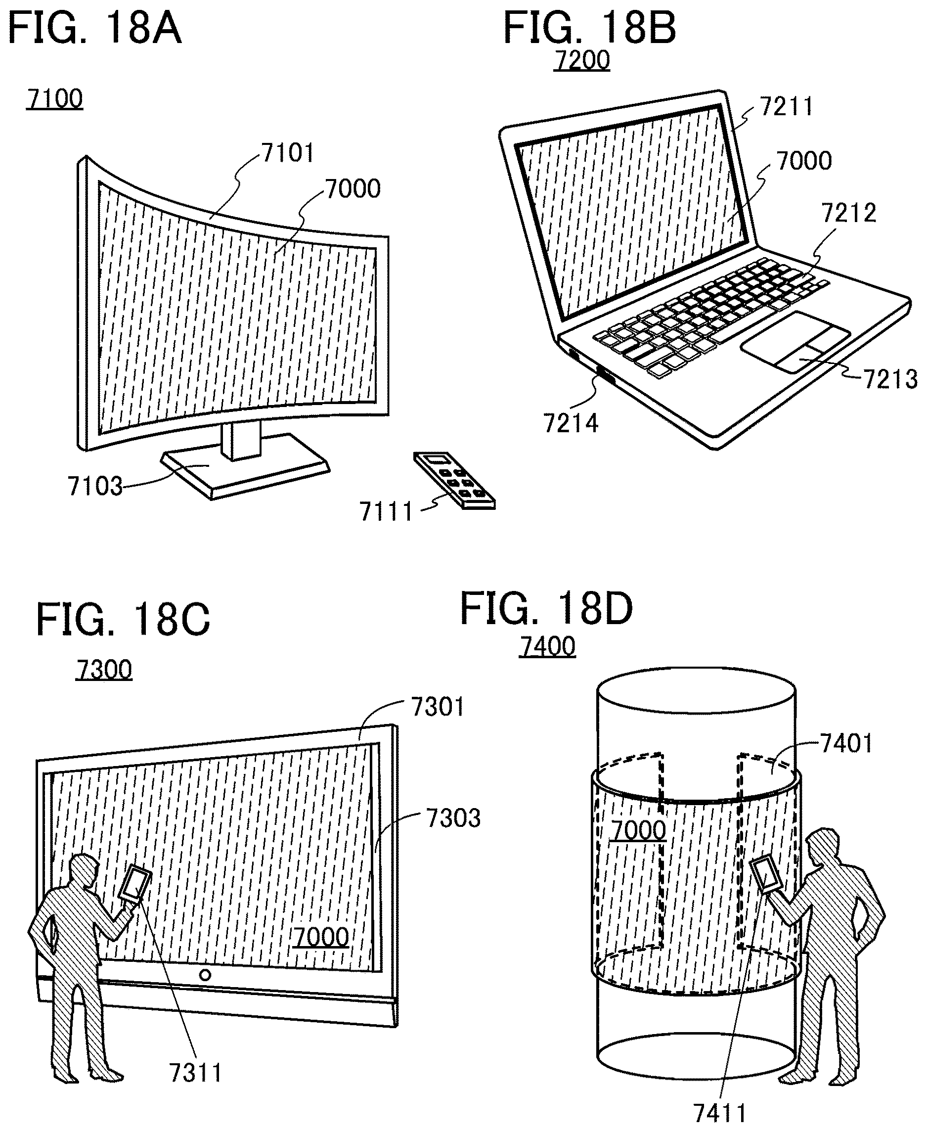 Patent US12620258 Figure 18 – Display device, display module, and electronic device