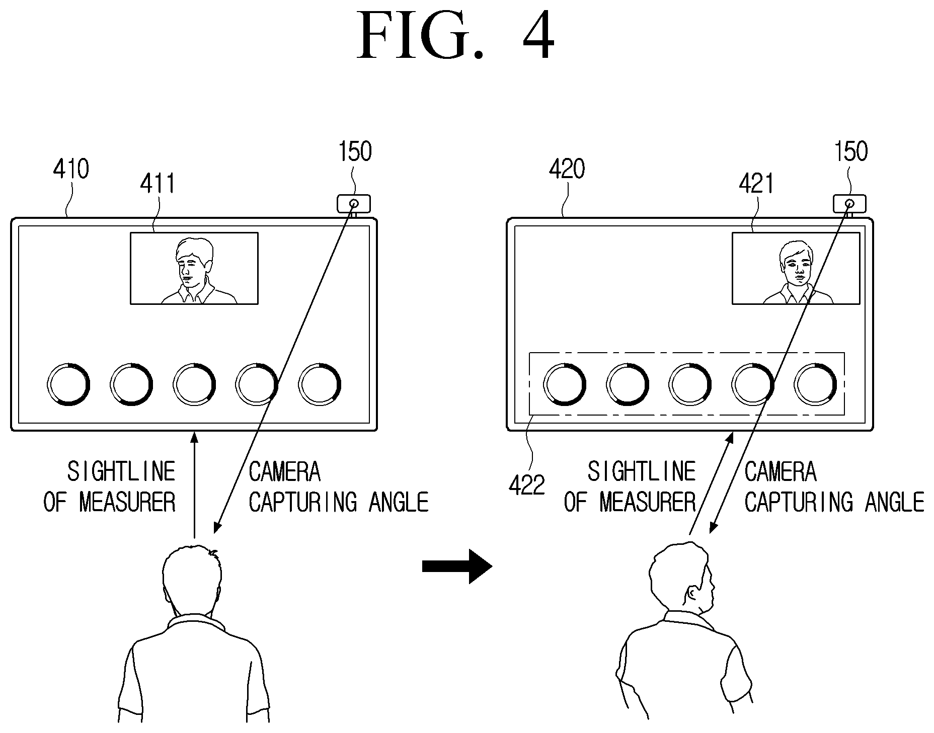 Patent US12620267 Figure 4 – Display apparatus and method thereof for guided biometric index measurement