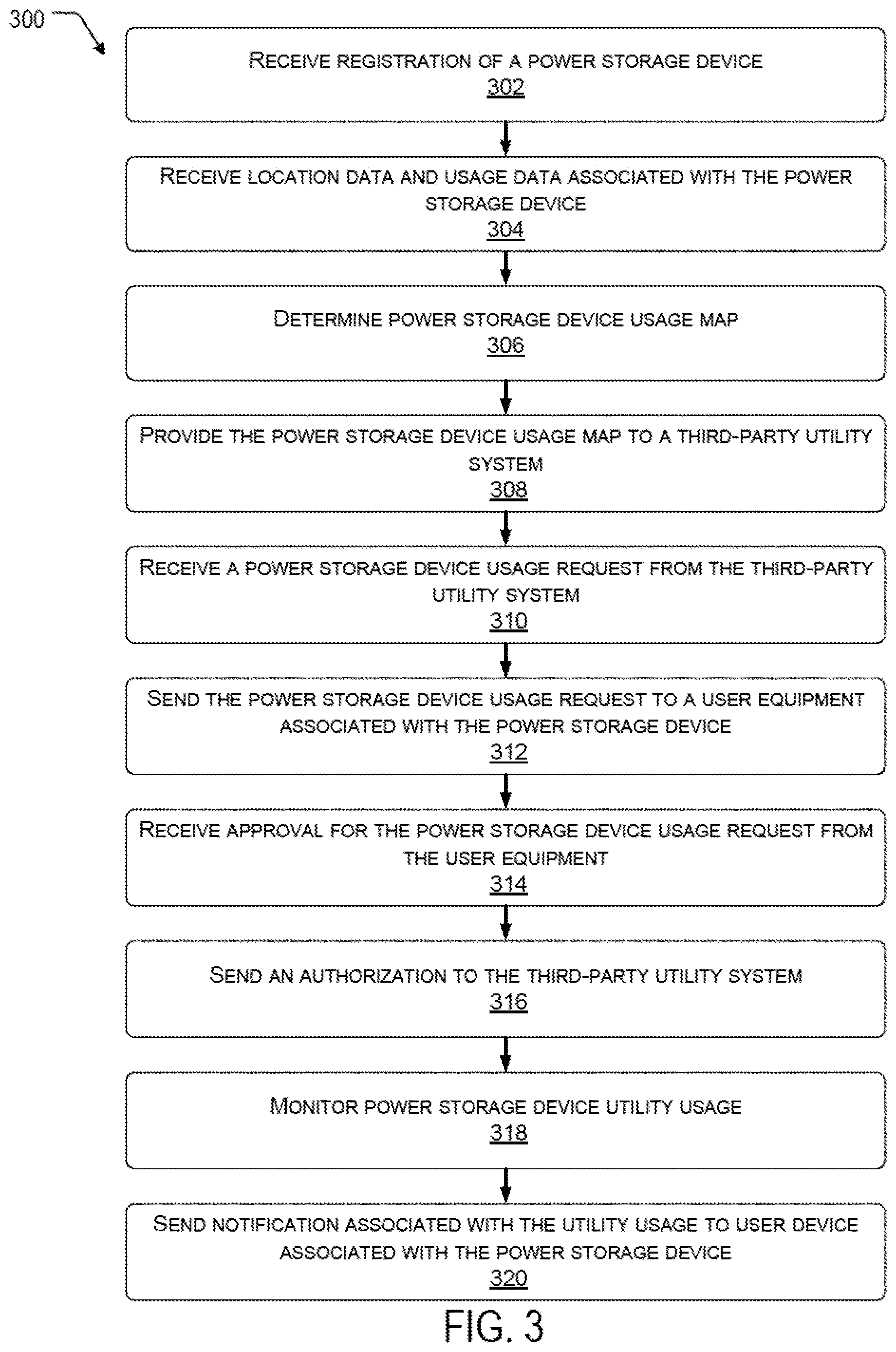 Patent US12620271 Figure 3 – System for determining power source location and availability
