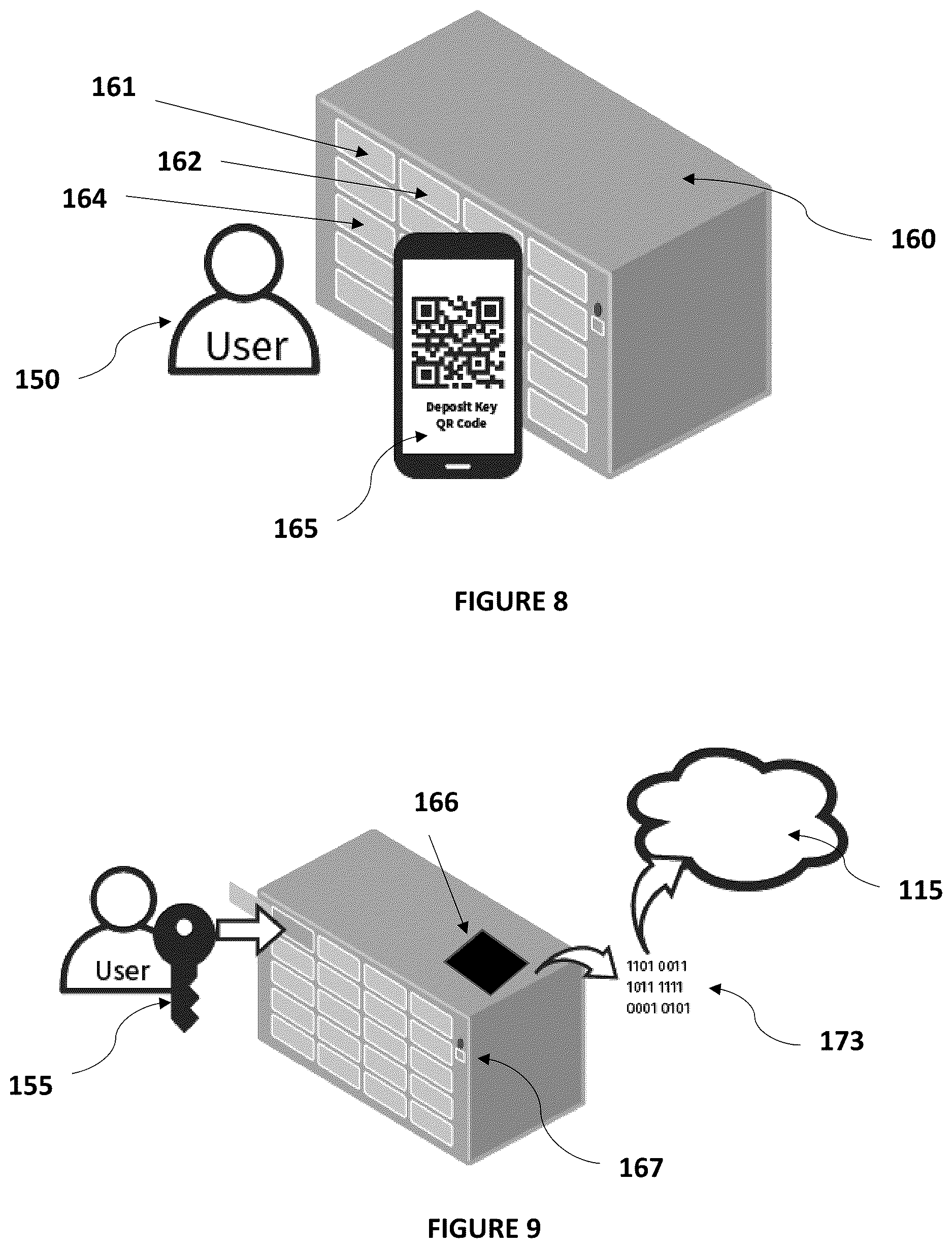 Patent US12620282 Figure 9 – Key safe and key access systems